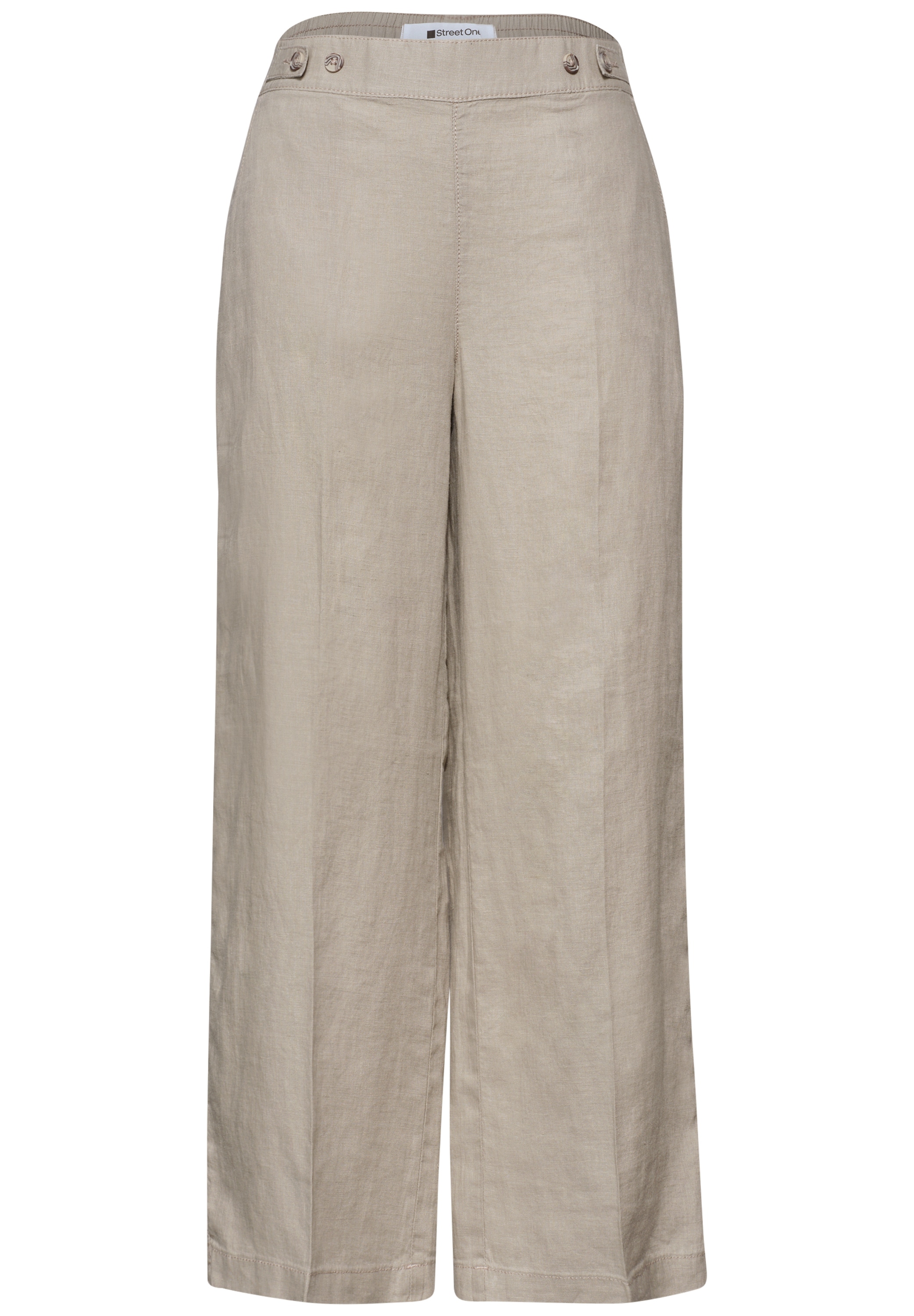 STREET ONE Stoffhose  im Loose Fit und aus Leinen