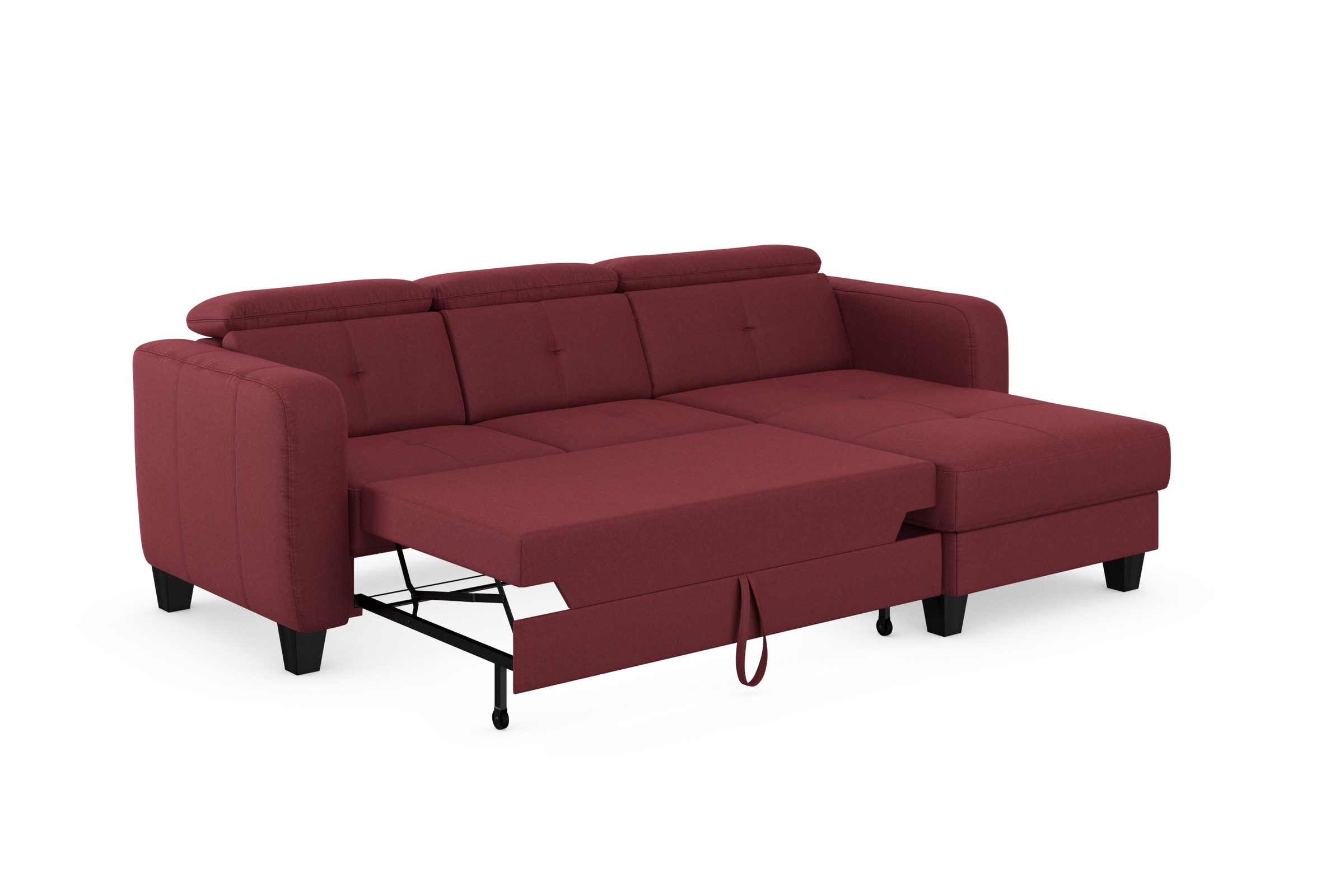sit&more Ecksofa »Belluci L-Form«, inklusive Federkern, wahlweise mit Bettfunktion und Bettkasten