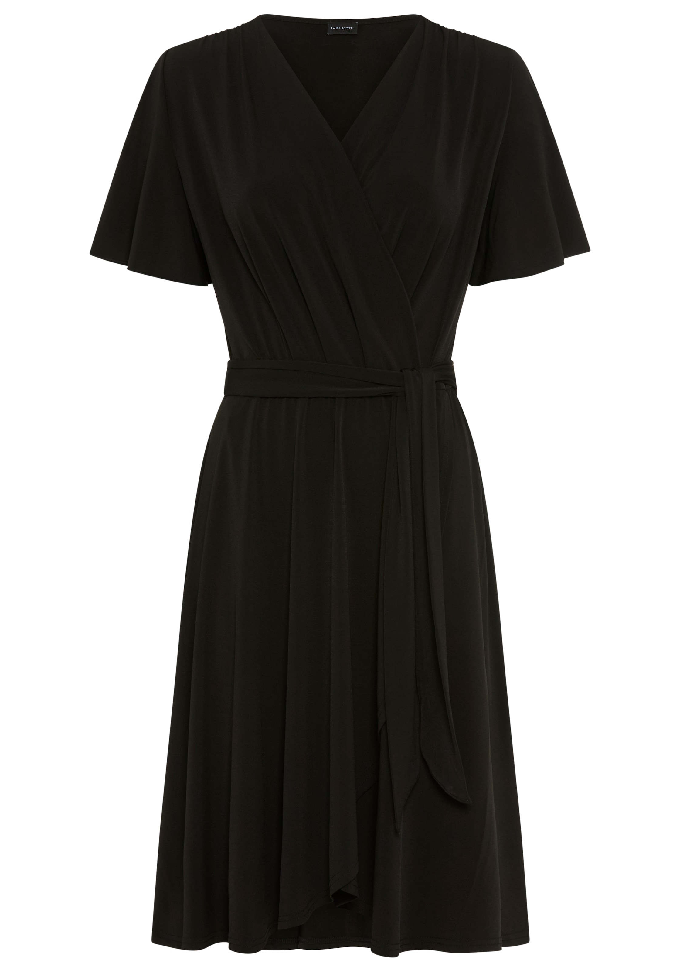 Laura Scott Robe de soirée longueur genou, ajustée, en jersey simple élastique