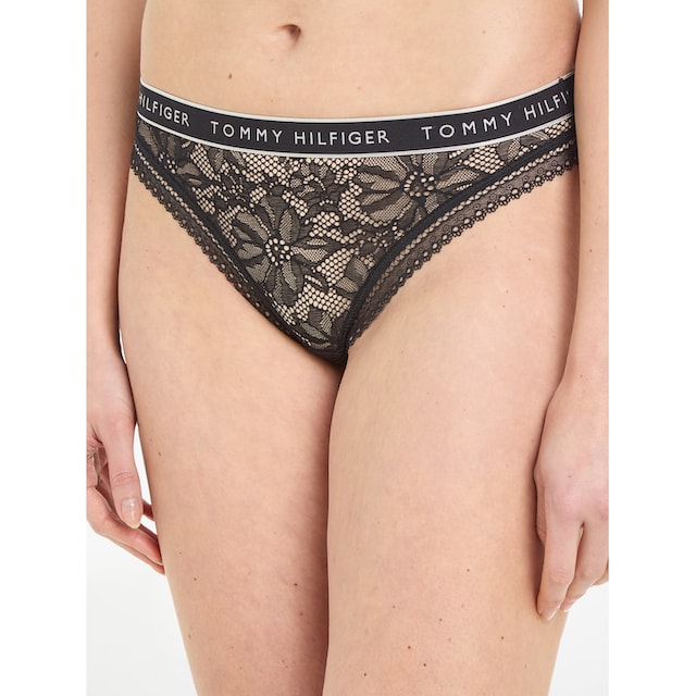 ♕ Tommy Hilfiger Underwear T-String »THONG«, mit Spitze und Logobund  versandkostenfrei auf