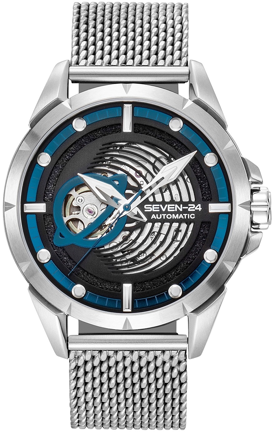 Image of SEVEN-24 Automatikuhr »Seven-24 Saturn Arctic Mesh, SV1259JS-03MM« bei Ackermann Versand Schweiz