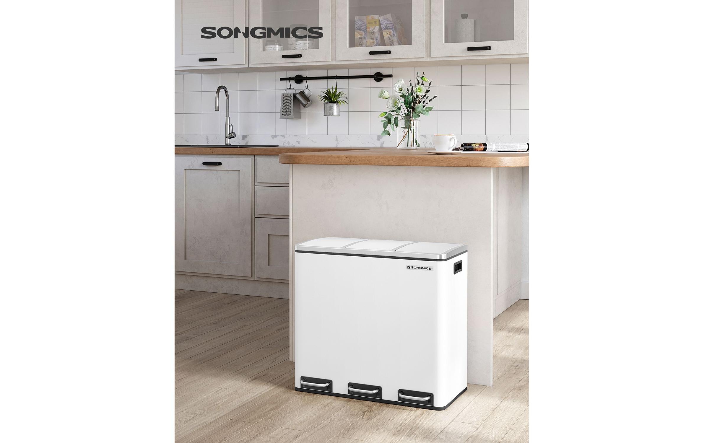SONGMICS Mülleimer »3 x 18 l«, 3 Behälter