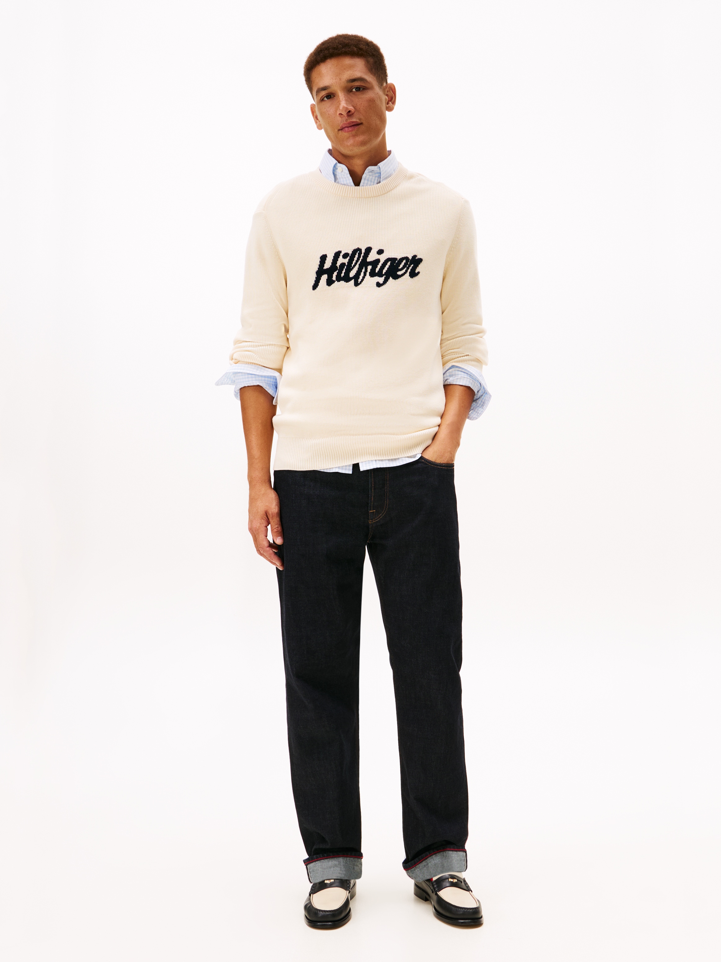 Tommy Hilfiger Pull à col rond »SEASONAL GRAPHIC COTTON«