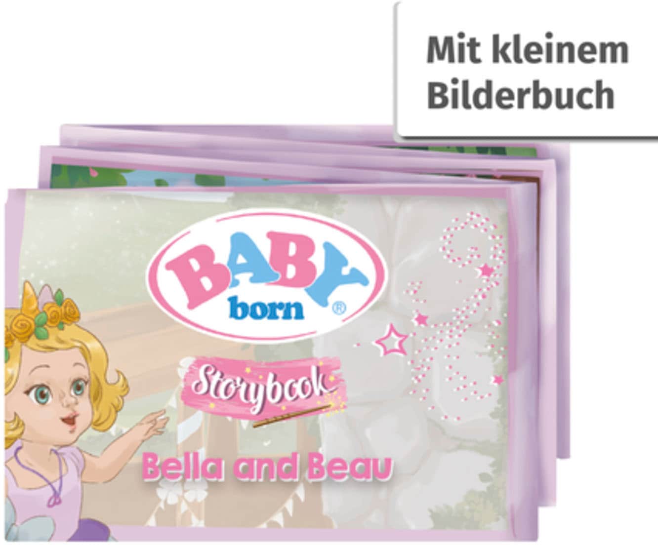 Baby Born Stehpuppe »Storybook Prinzessin Bella, 18 cm«, mit Einhorn und Lichteffekten