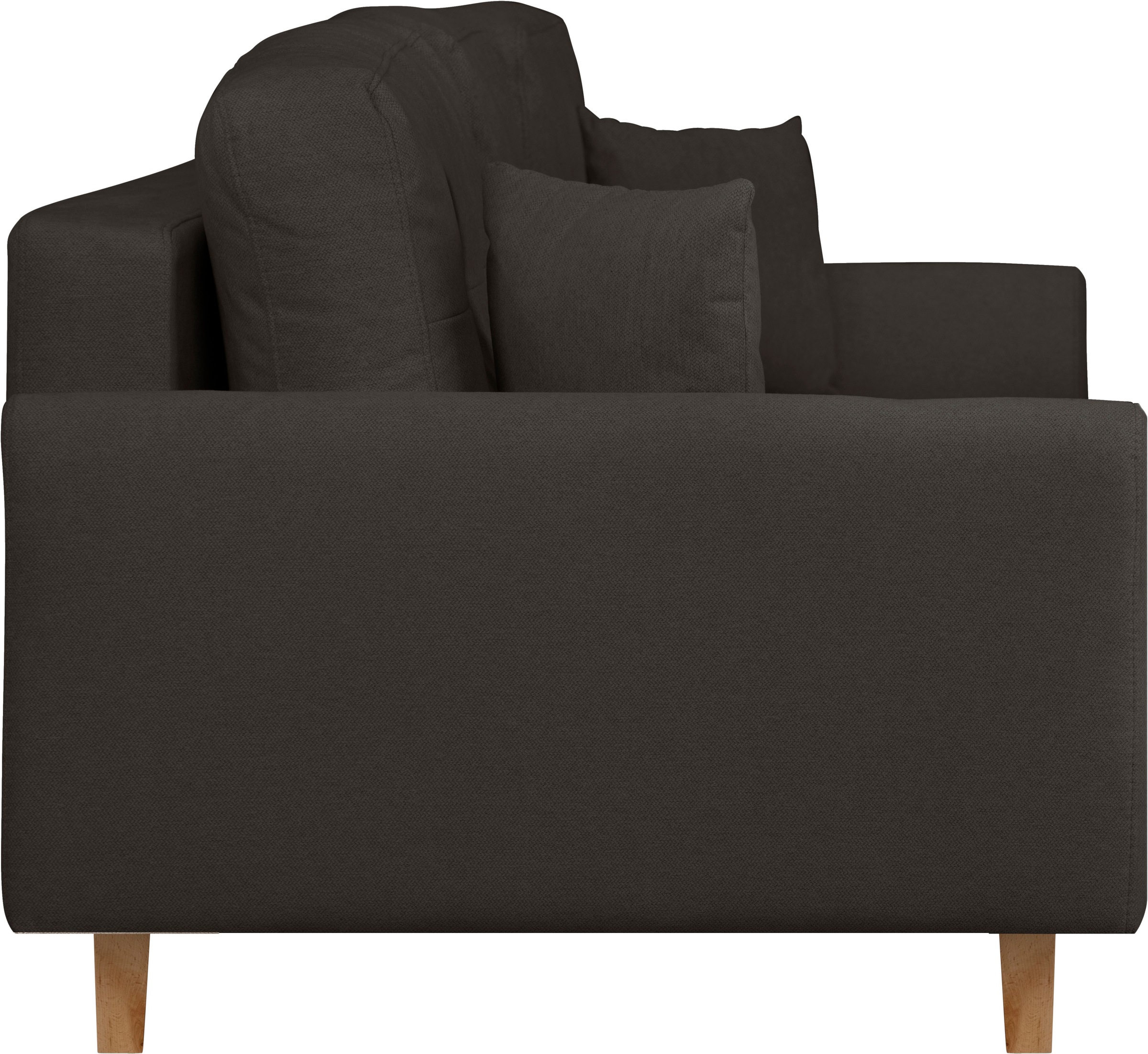 Home affaire 3-Sitzer »TRIPLO optionale Schlafsofa mit Bettkasten, Masse B/T/H: 215/100/89 cm«, Wahlweise Bettfunktion - Liegefläche 145x191 cm, Rücken-, Zierkissen