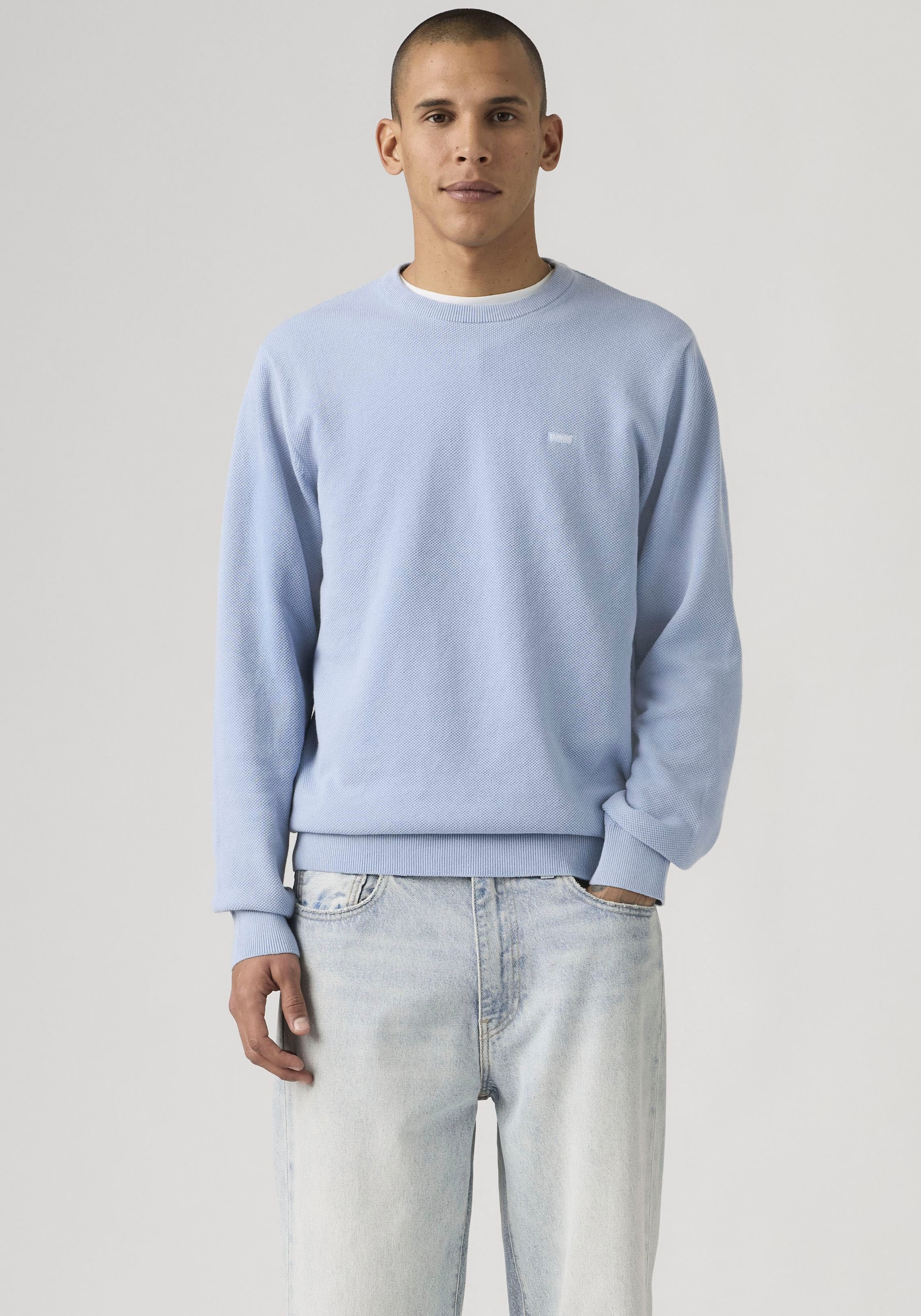 Levi's® Rundhalspullover »LIGHTWEIGHT HM SWEATER« Feingerippte Abschlüsse