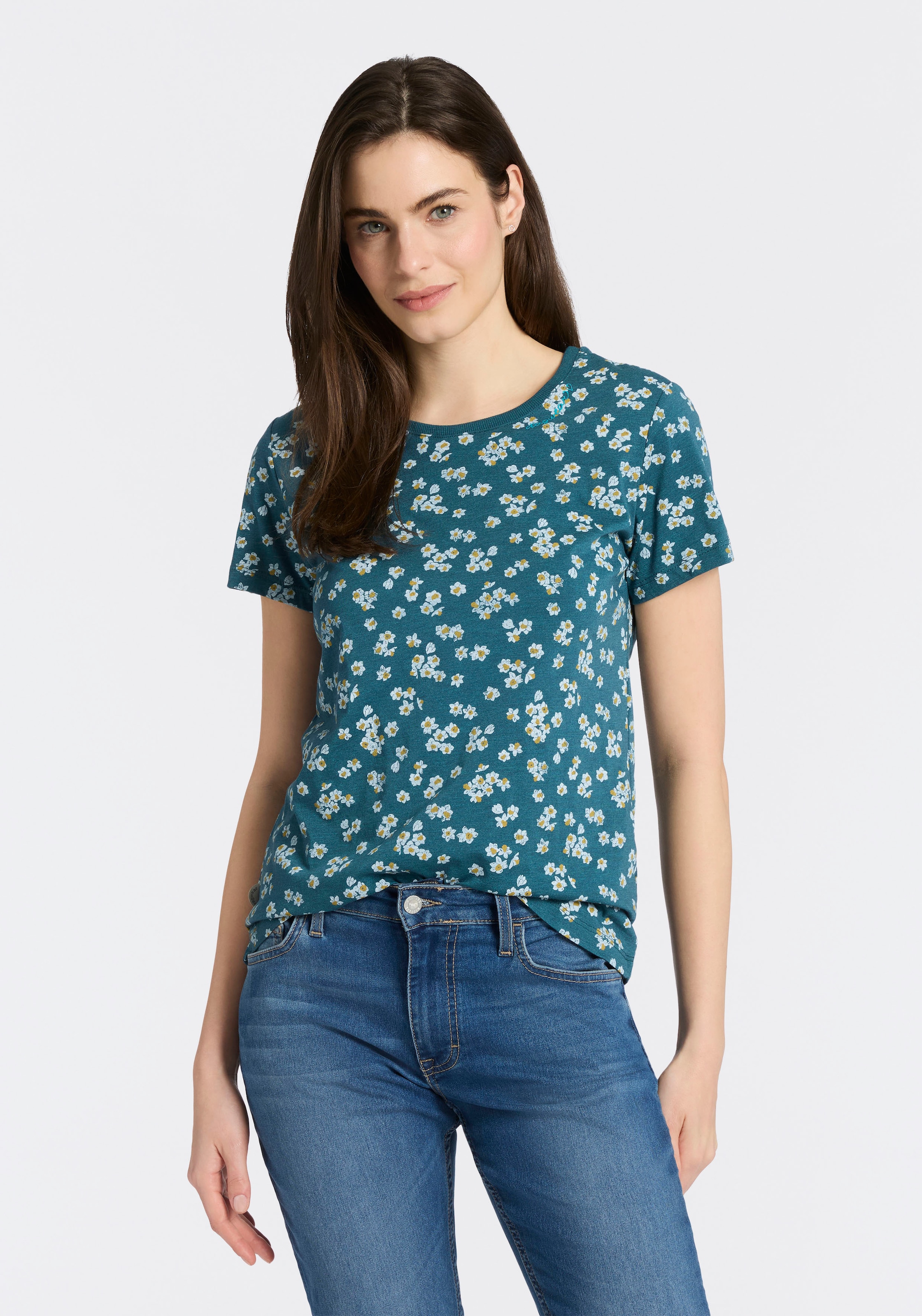 Image of Ragwear Kurzarmshirt "MINTTA FLOWER O" mit sommerlichem Print
