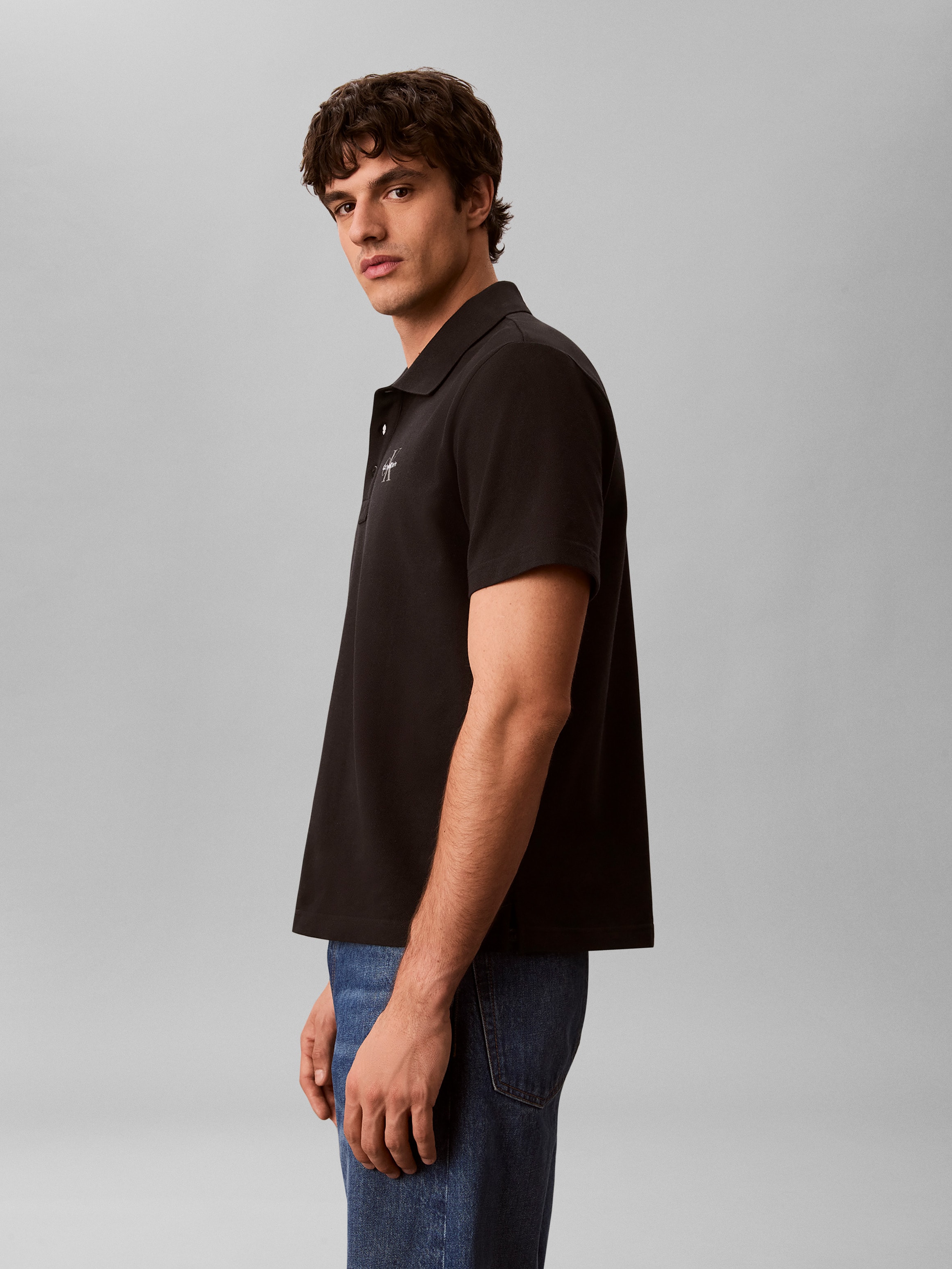 Calvin Klein Polo »EASY MONOLOGO CASUAL PIQUE« regular fit avec col polo