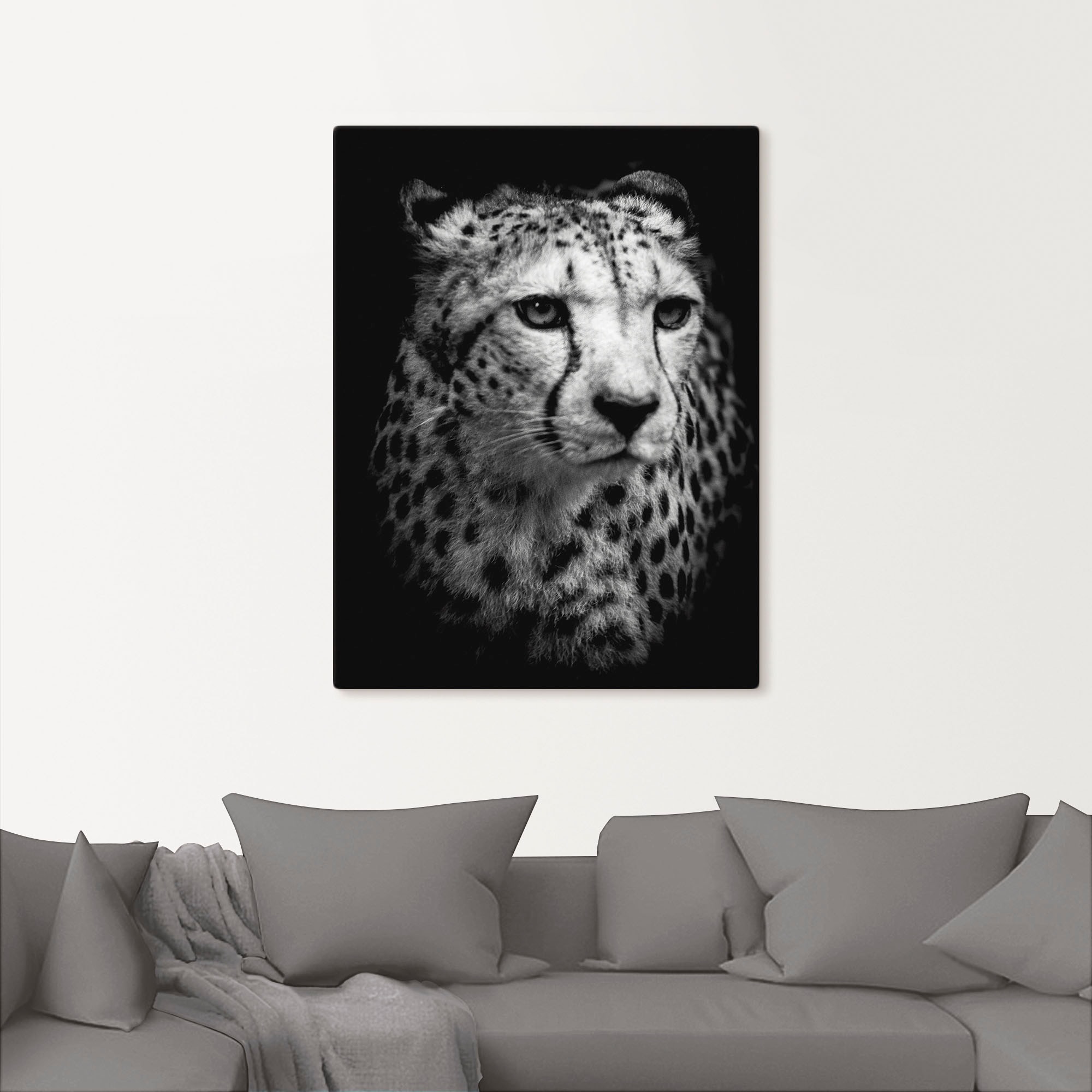 Artland Wandbild »Der Gepard«, Wildtiere, (1 St.), als Alubild, Outdoorbild, Leinwandbild, Wandaufkleber, versch. Grössen