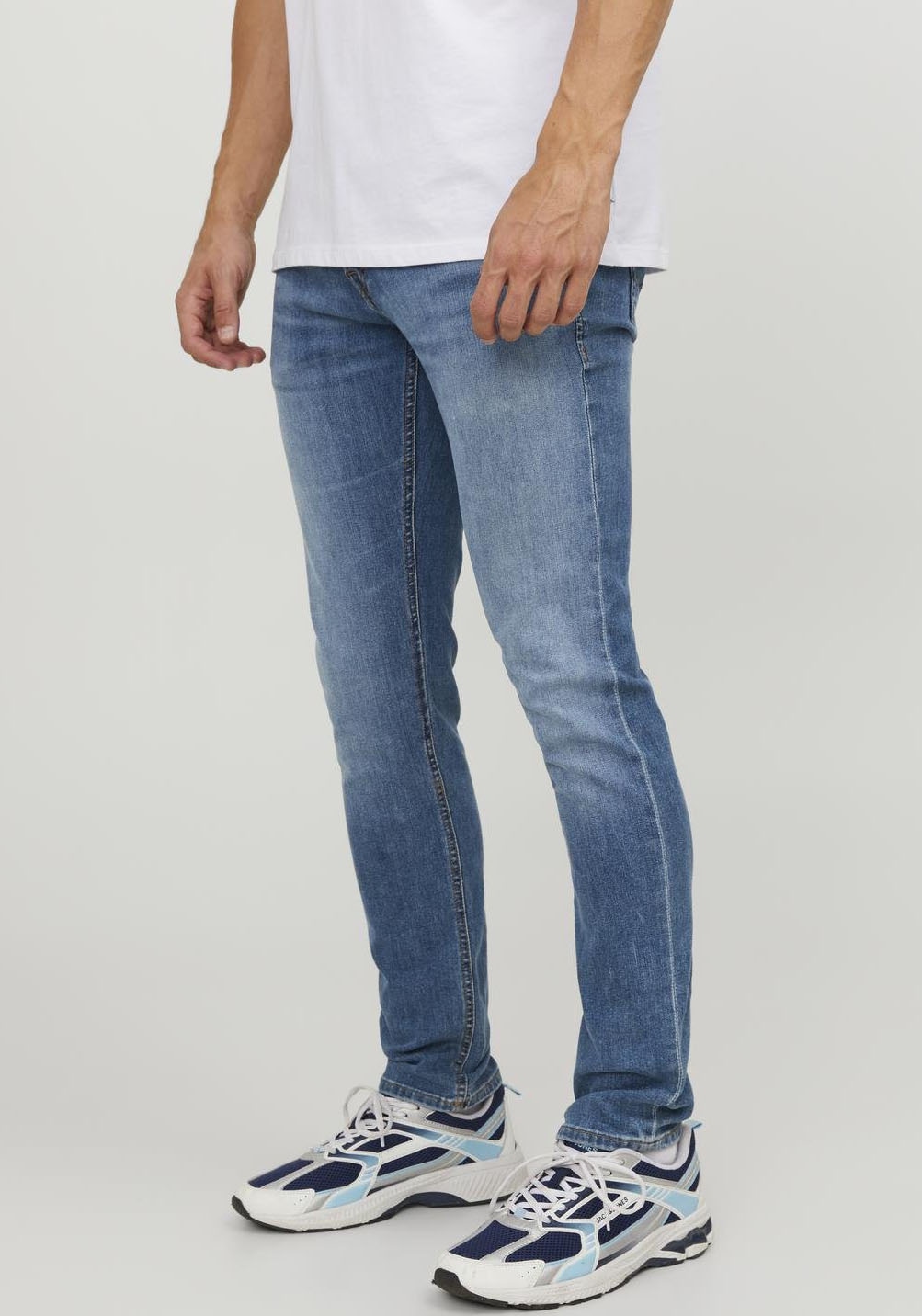 Image of Jack & Jones Slim-fit-Jeans "JJIGLENN Slim-Fit mit Stretch und praktischer 5-Pocket-Form" Baumwollmischung, slim fit