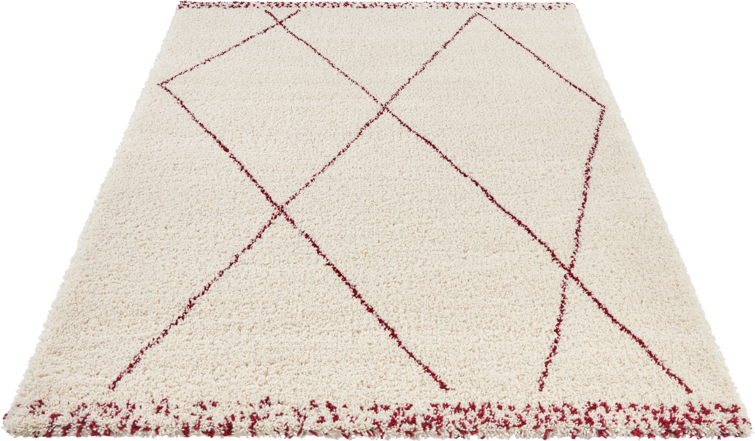 Image of MINT RUGS Hochflor-Teppich »Roha«, rechteckig, 35 mm Höhe, Rauten Design, Scandi Look, weicher Flor, Wohnzimmer, Schlafzimmer, Arbeitszimmer, Robust, Pflegeleicht bei Ackermann Versand Schweiz