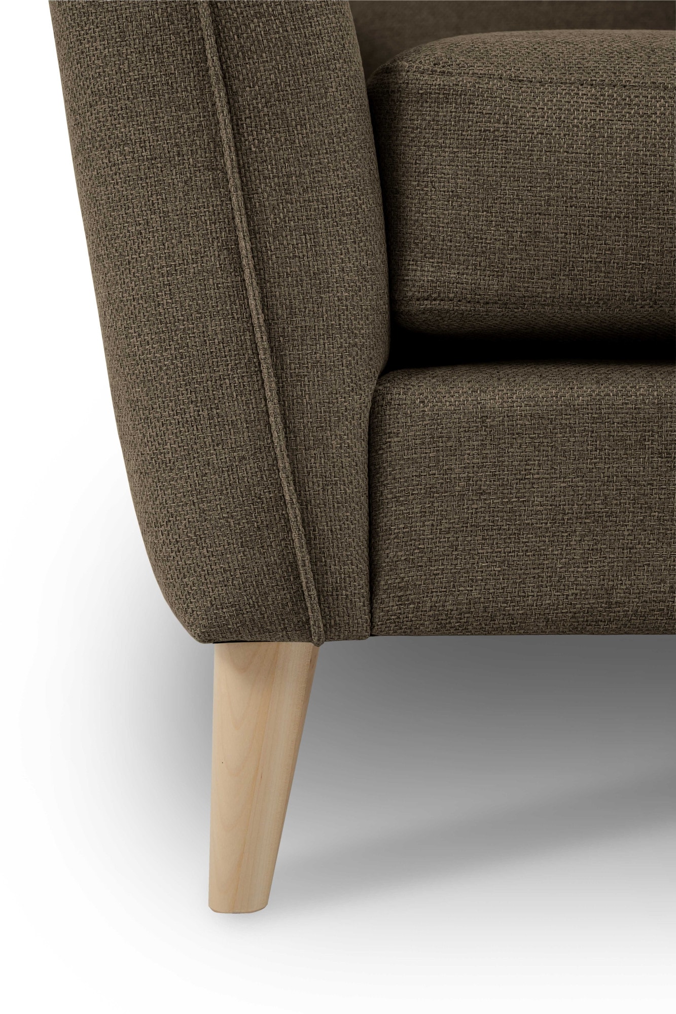 Home affaire 2-Sitzer »MARSEILLE Kompaktsofa 170 cm, Cord, Flachgewebe, Struktur, Webstoff«, Massivholzbeine Eiche, Landhausstil, Wellenunterfederung