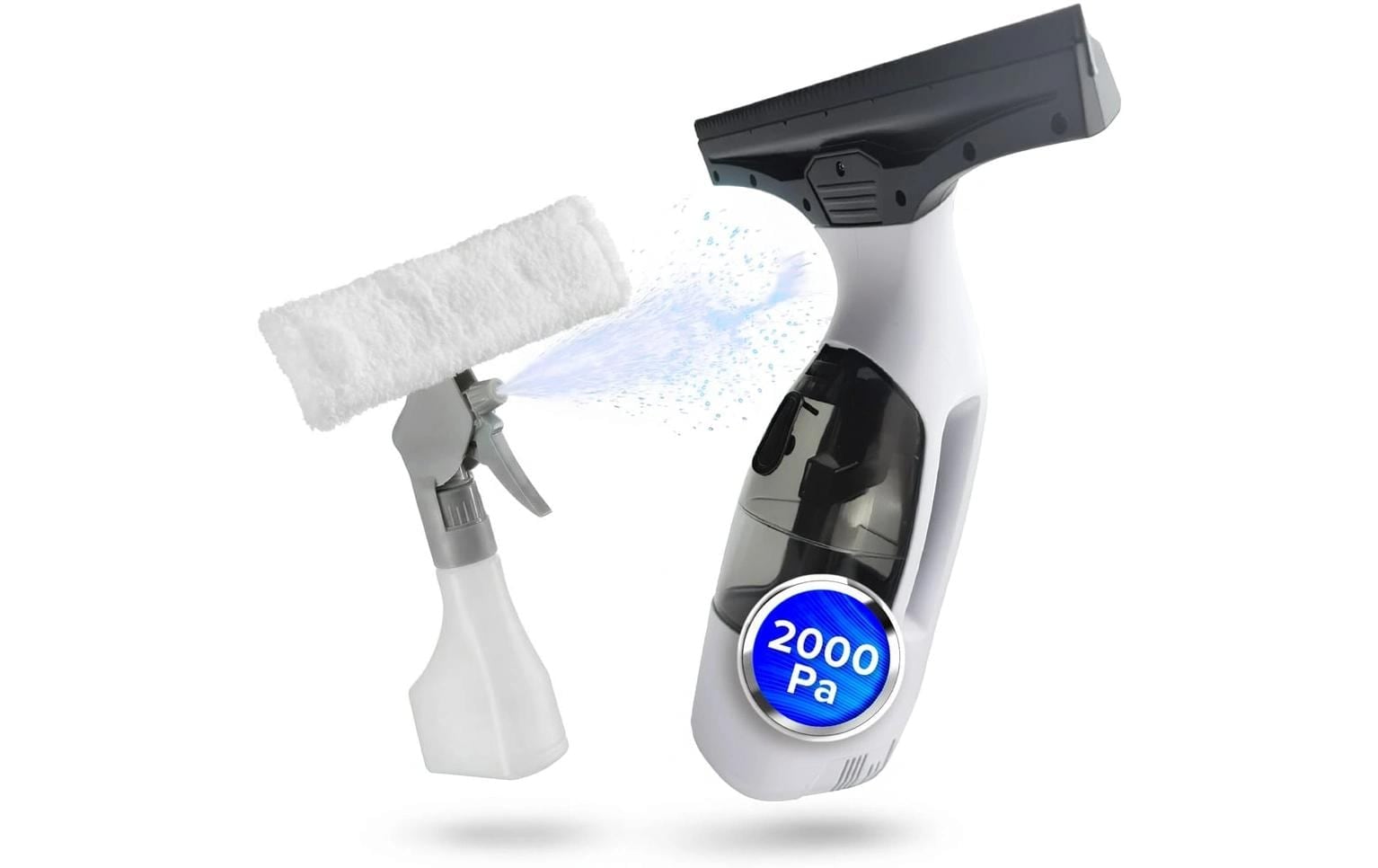 Lumaland Aspirateur de vitres sans fil »CLEANmaxx 3,7 V« Kabelloser Fensterreiniger mit Absaugfunktion