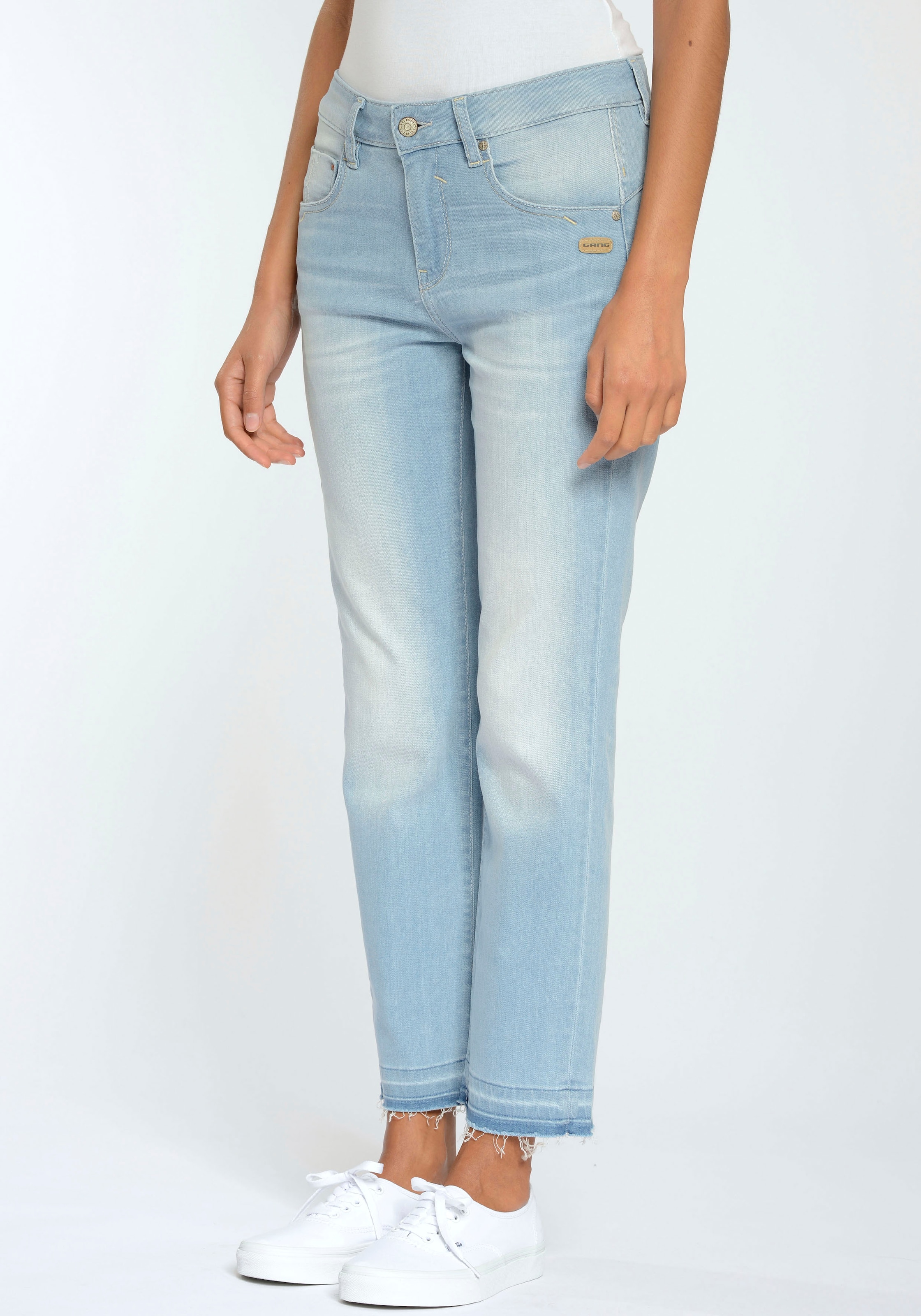 GANG Straight-Jeans »94RUBINIA CROPPED«, perfekter Sitz durch Elasthan-A