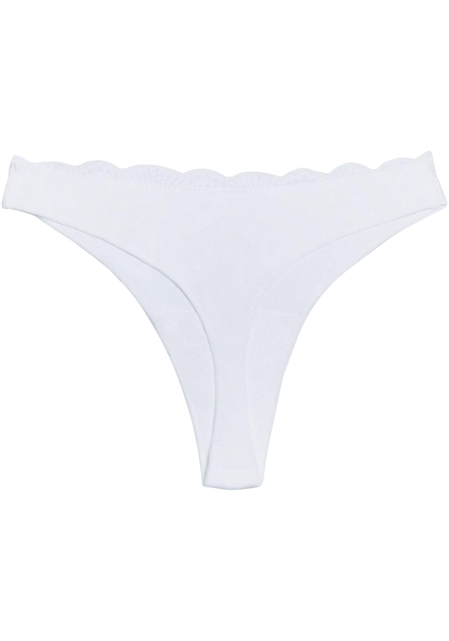 YSABEL MORA Tanga »BASIC COLLECTION COTTON WITH LACE«, (3er Pack), nicht nur bequem, sondern auch romantische Spitzendetails