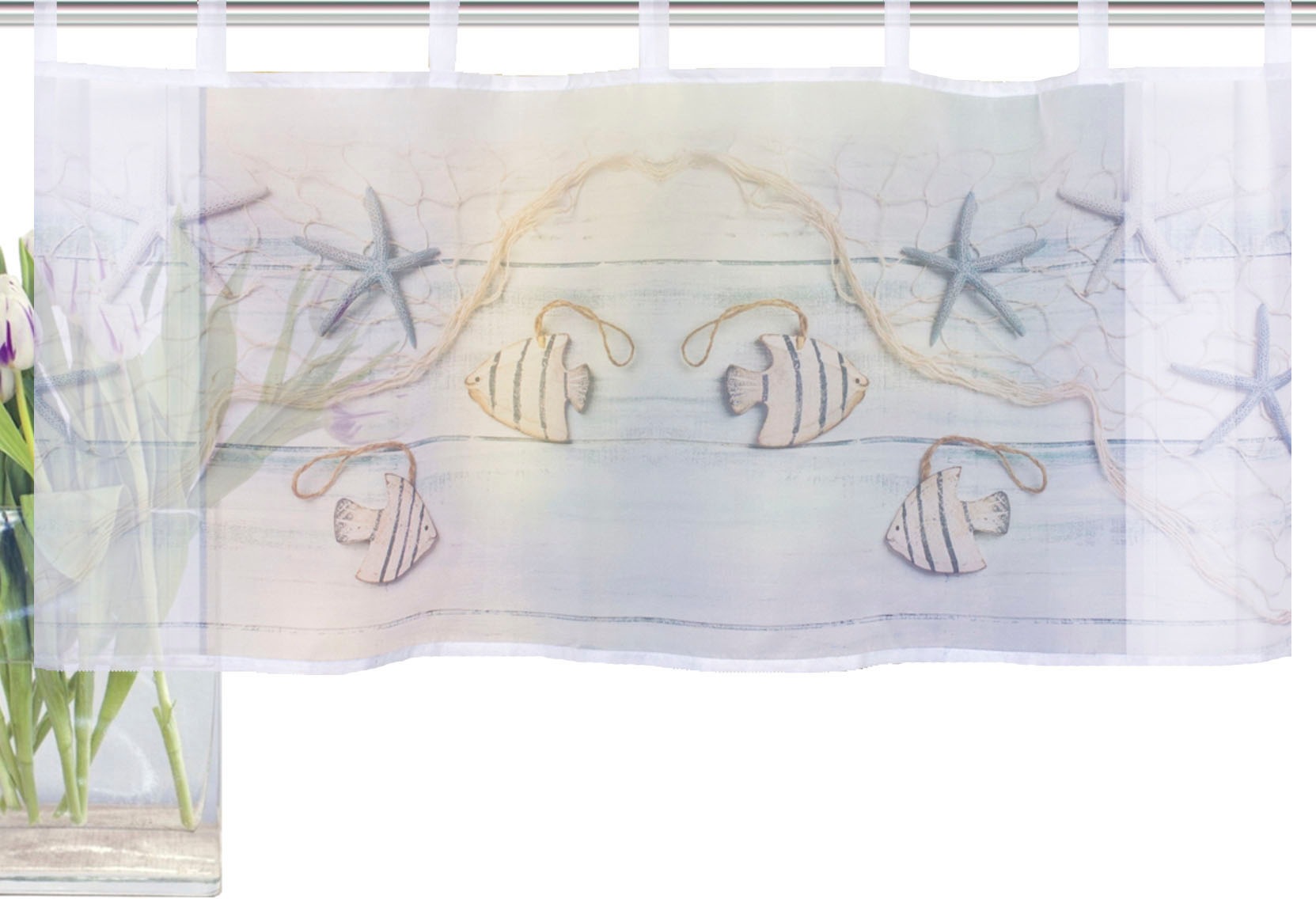 Image of HOME WOHNIDEEN Scheibengardine »FISCIO«, (1 St.), HxB: 45x120, Dekostoff Digitaldruck bei Ackermann Versand Schweiz