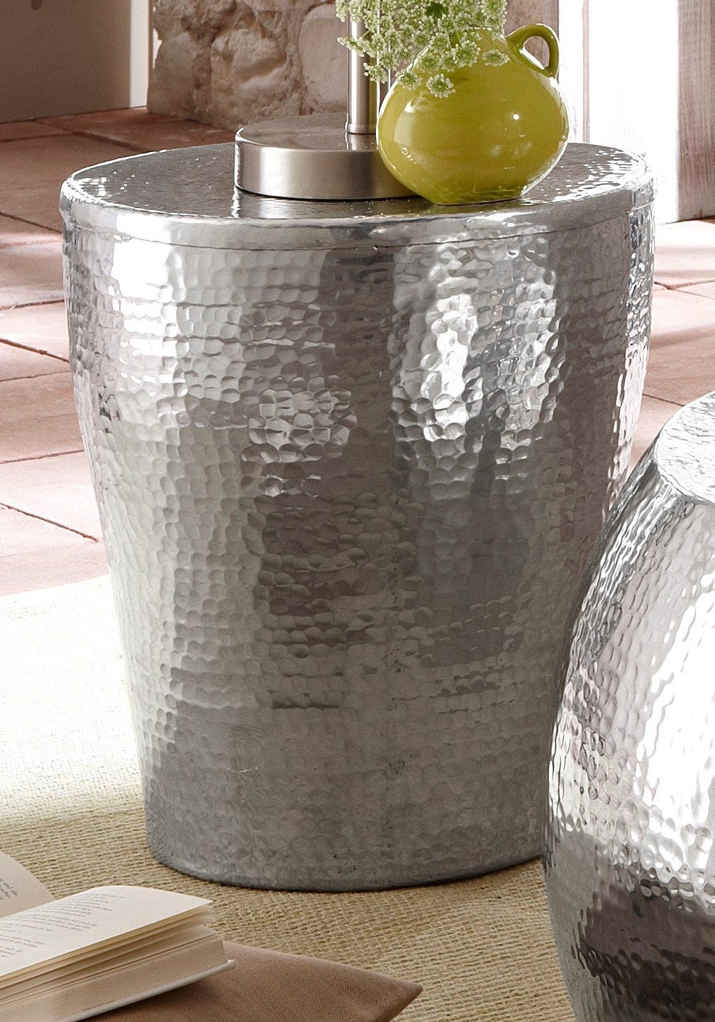 Image of Home affaire Beistelltisch »Alui«, aus schönem Aluminium in Hammerschlag-Optik, Höhe 41 cm bei Ackermann Versand Schweiz