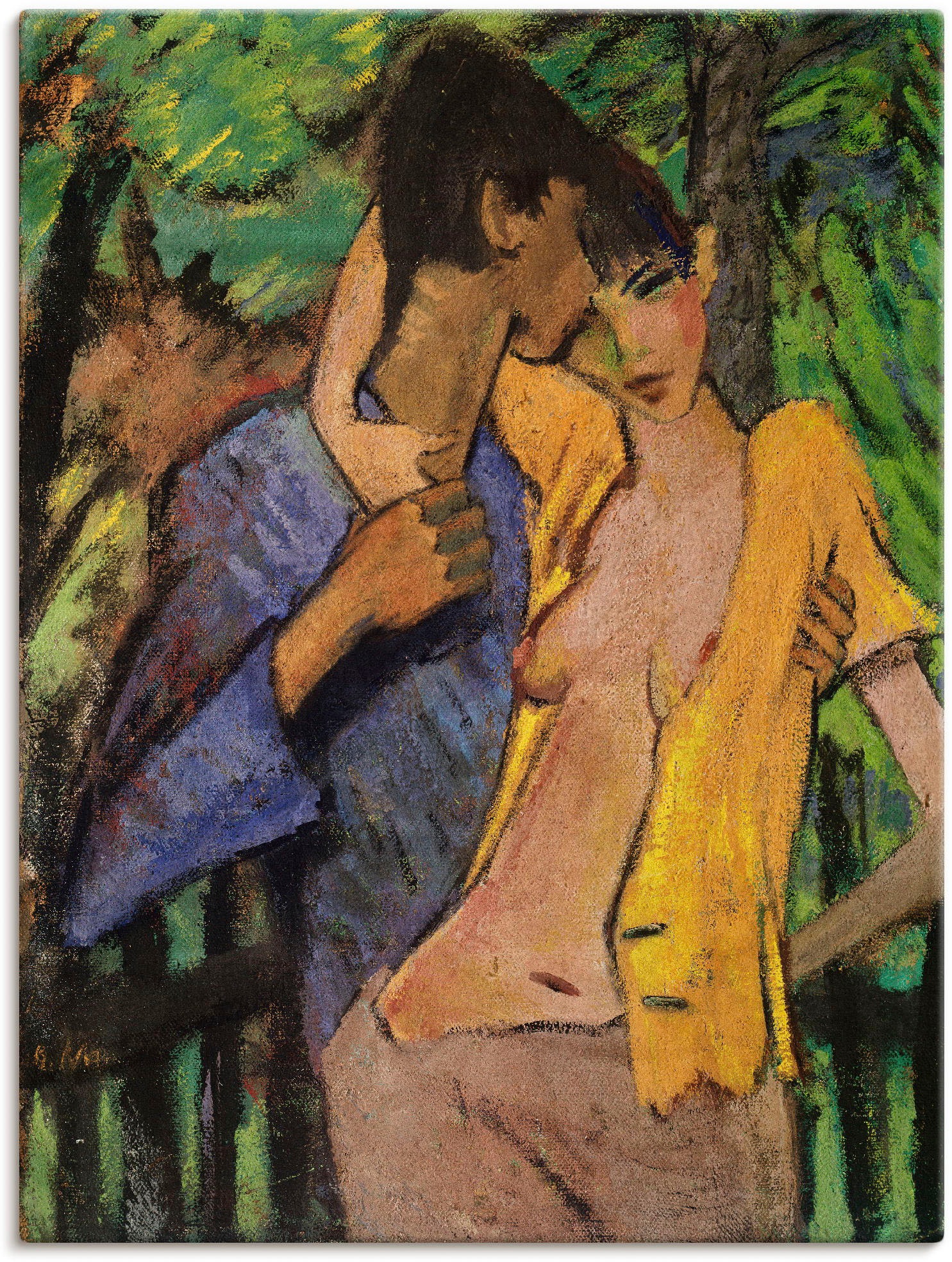 Image of Artland Wandbild "Liebespaar. 1919" Paar 1 Stk. tlg. als Leinwandbild, Poster in verschied. Grössen