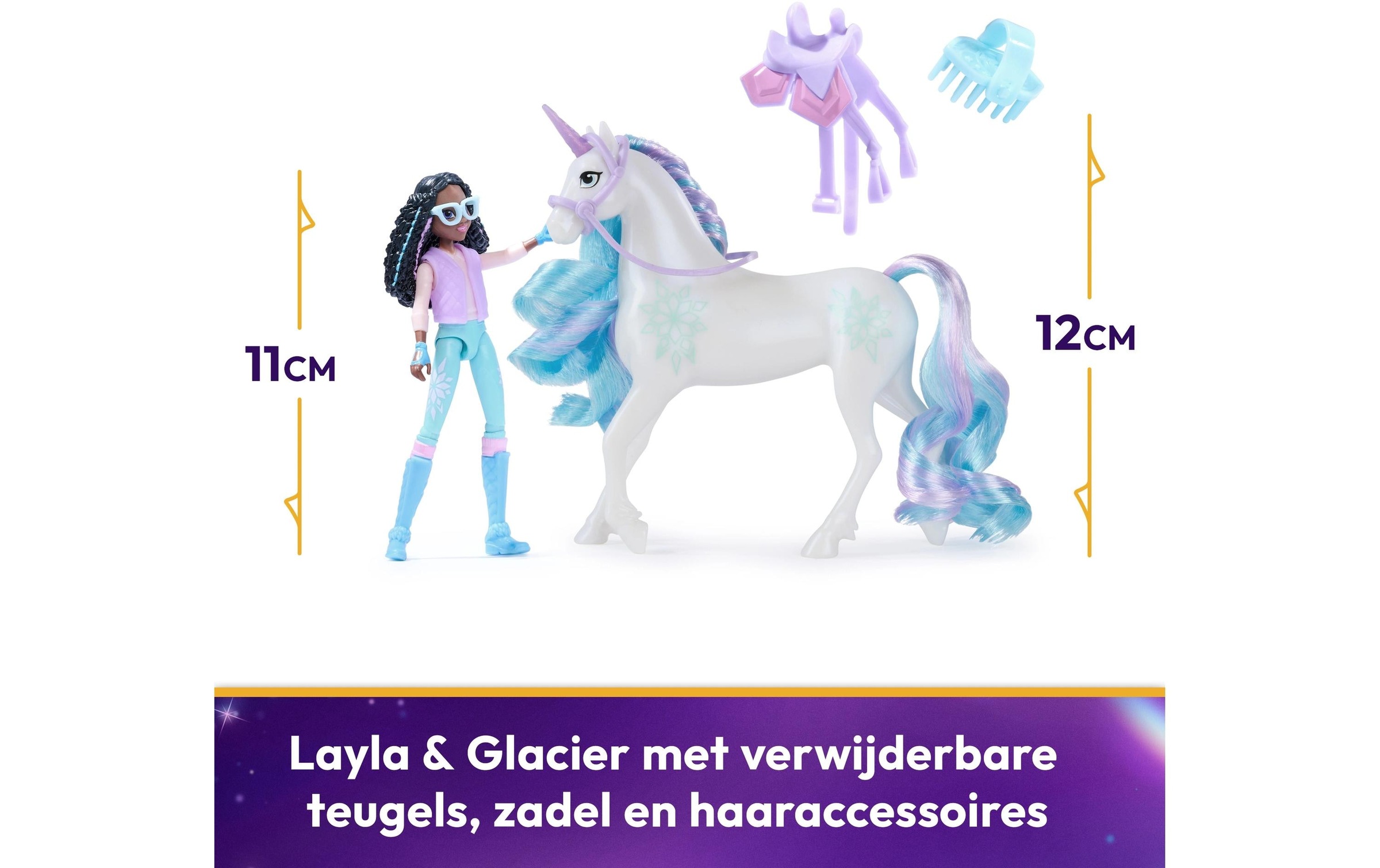 Anziehpuppe »Spinmaster Unicorn Academy Layla Doll & Glacier Unicorn«