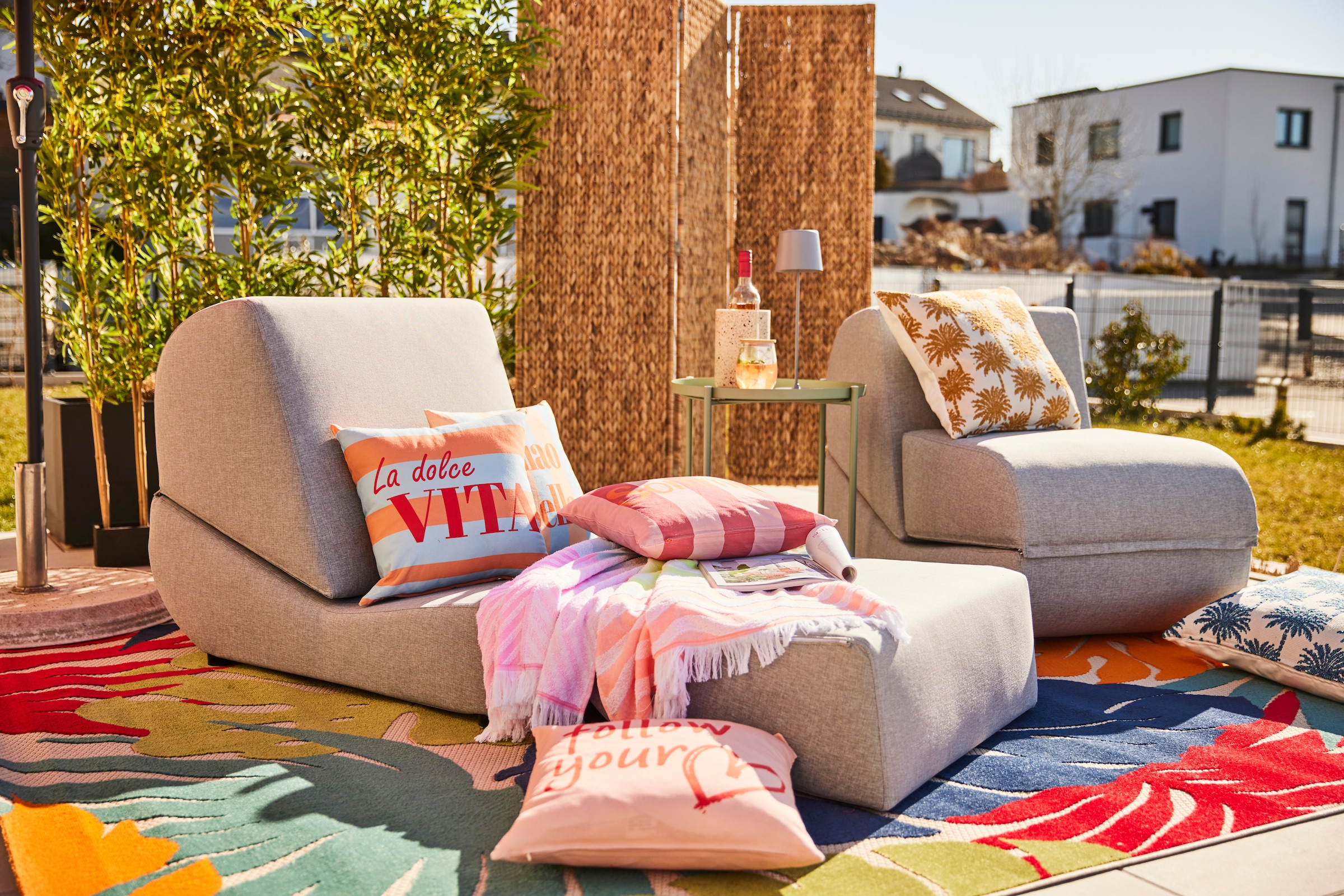 DOMO collection Loungesessel »VENDY Outdoor«, (1 St.), Zum Schlaf-und Relaxsessel wandelbar