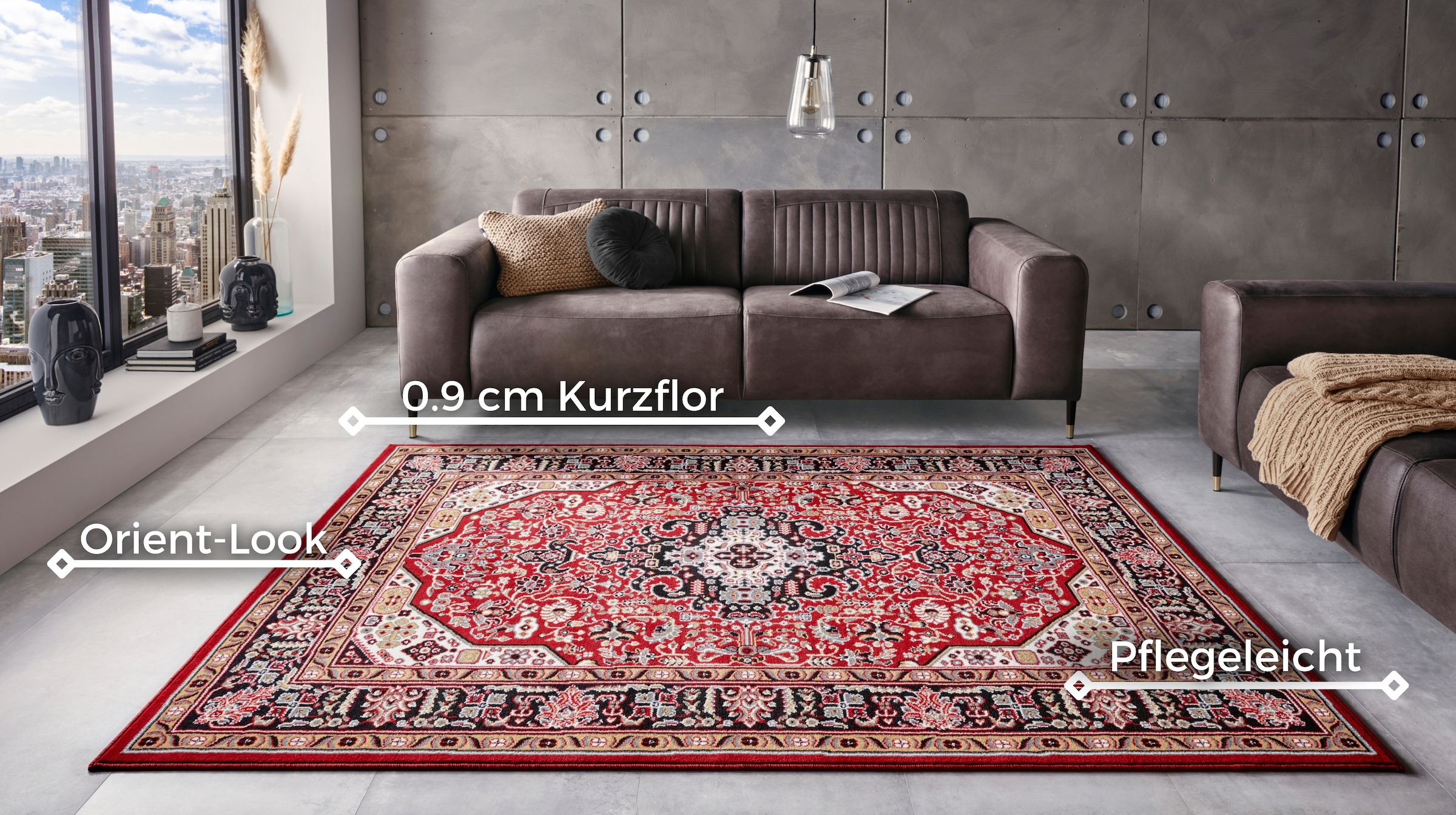 HANSE Home Teppich »Skazar Isfahan« rechteckig 9 mm Höhe Kurzflor, Orient, Läufer, Vintage, Esszimmer, Wohnzimmer, Flur