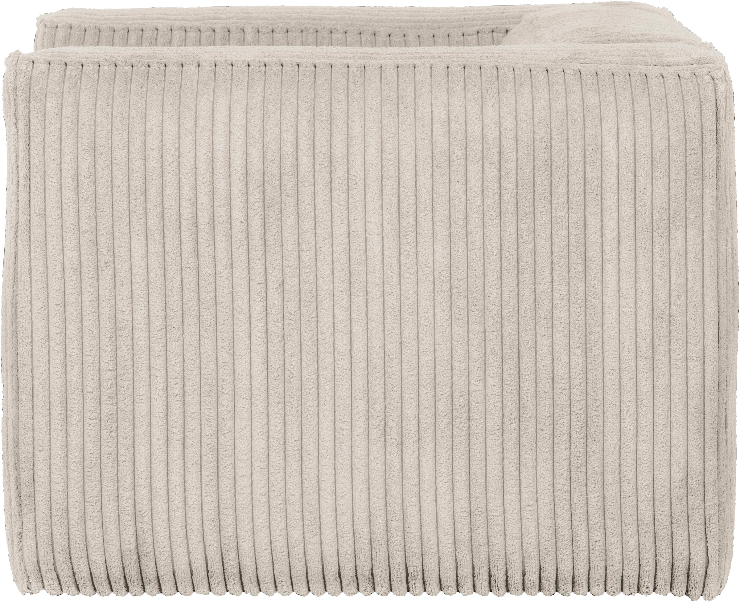 WOOOD Loungesessel »Bean mit Split-Rippenbezug und Armlehnen B 146 x T 98 x H 74 cm« Hohe Verschleissfestigkeit, Teflon-Imprägnierung, Tragkraft 100 kg