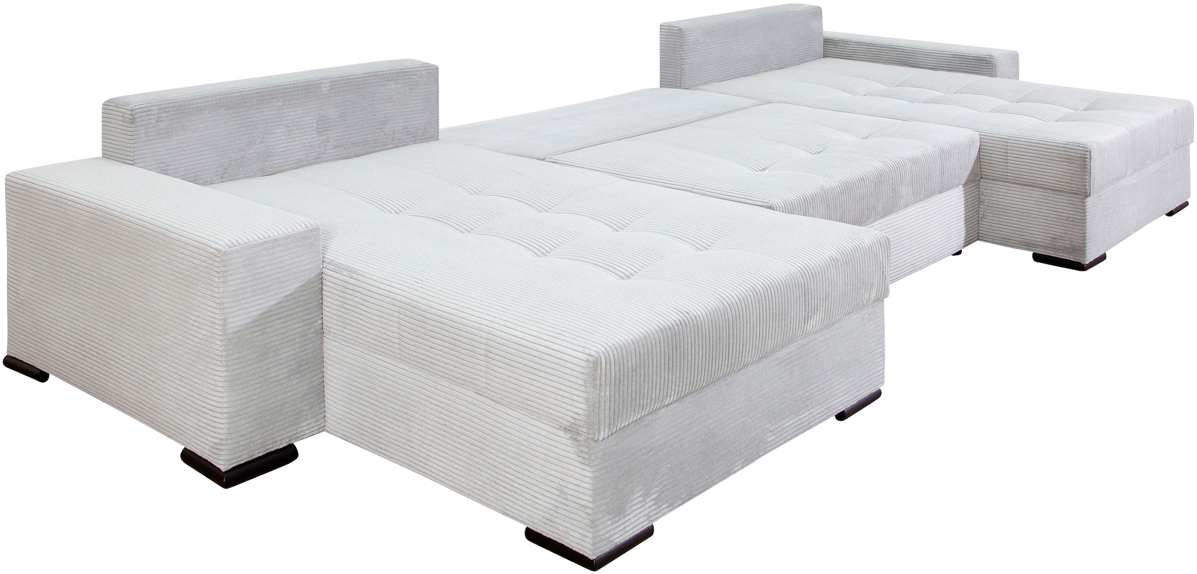 COLLECTION AB Wohnlandschaft »XXXL-Josy Relax U-Form Breite 352 cm, mit 2 gleich grossen Recamieren«, inkl. Bettfunktion, Bettkasten, mit 4 Rückenkissen in zwei Grössen