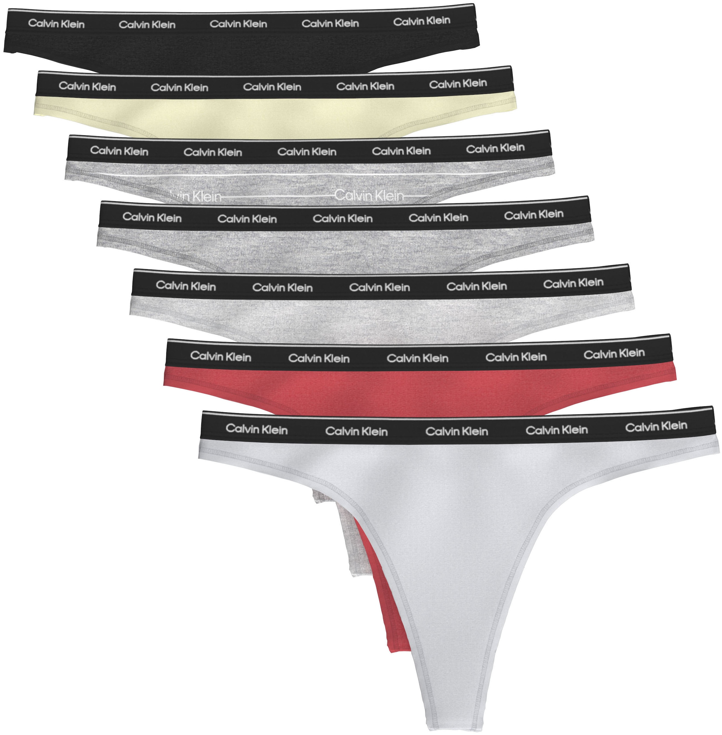 Image of Calvin Klein Underwear Tanga "THONG 7 PK" Packung, Körpernahe Passform mit elastischem Bund