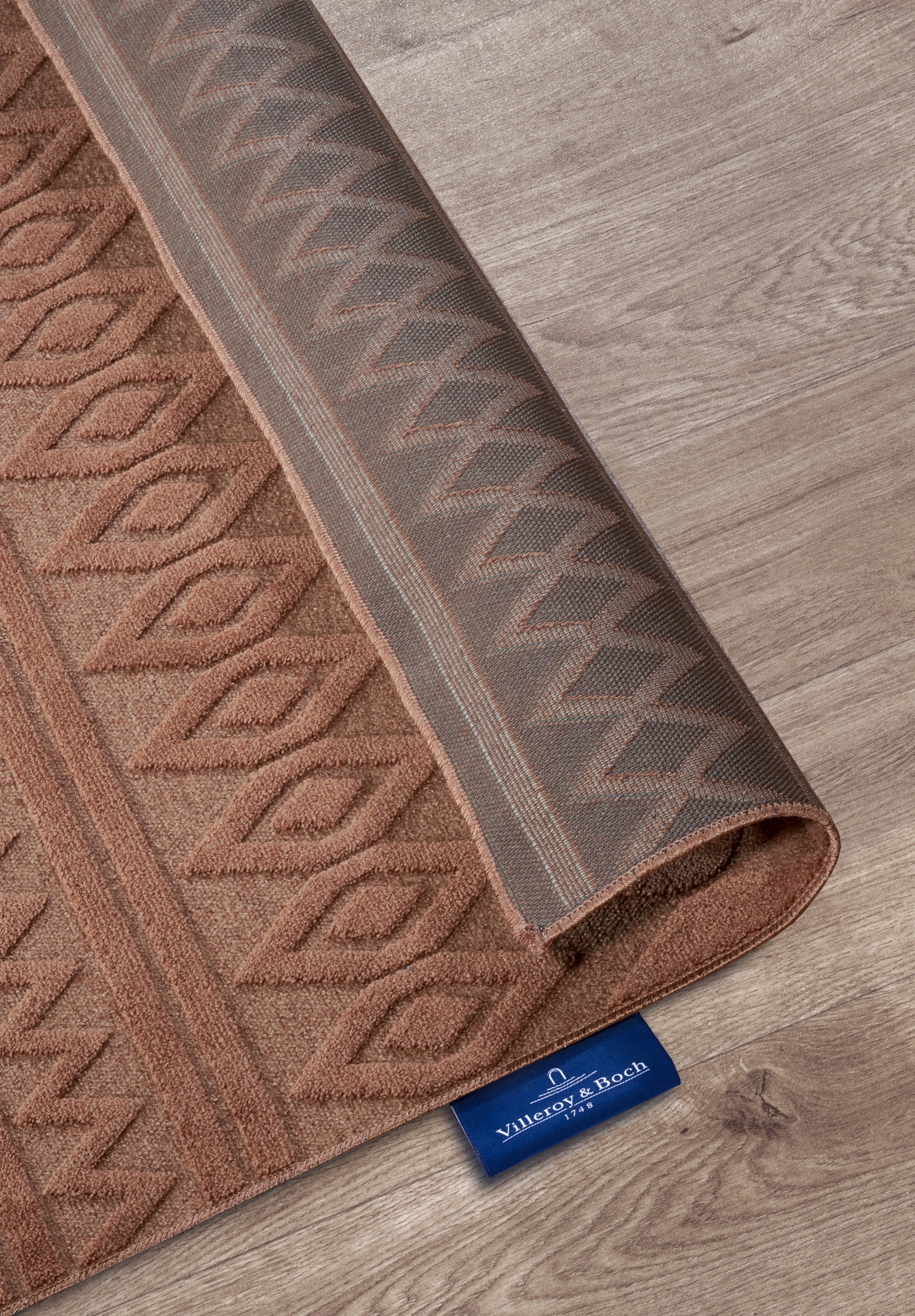 Villeroy & Boch Teppich »Catherine« rechteckig 5,5 mm Höhe Wohnzimmer, Schlafzimmer, Modern, Hoch-Tief Effekt, Flur