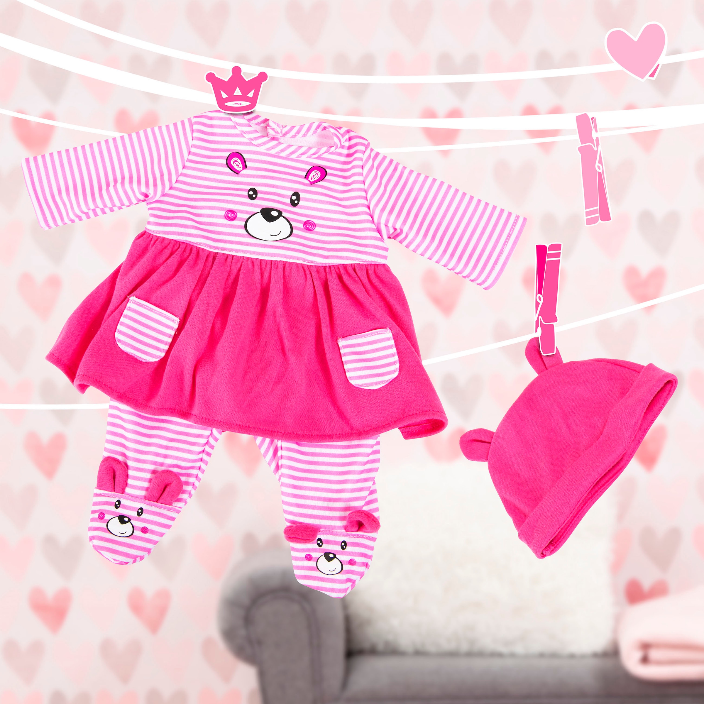 Bayer Puppenkleidung »Kleid/Hose 38 cm«