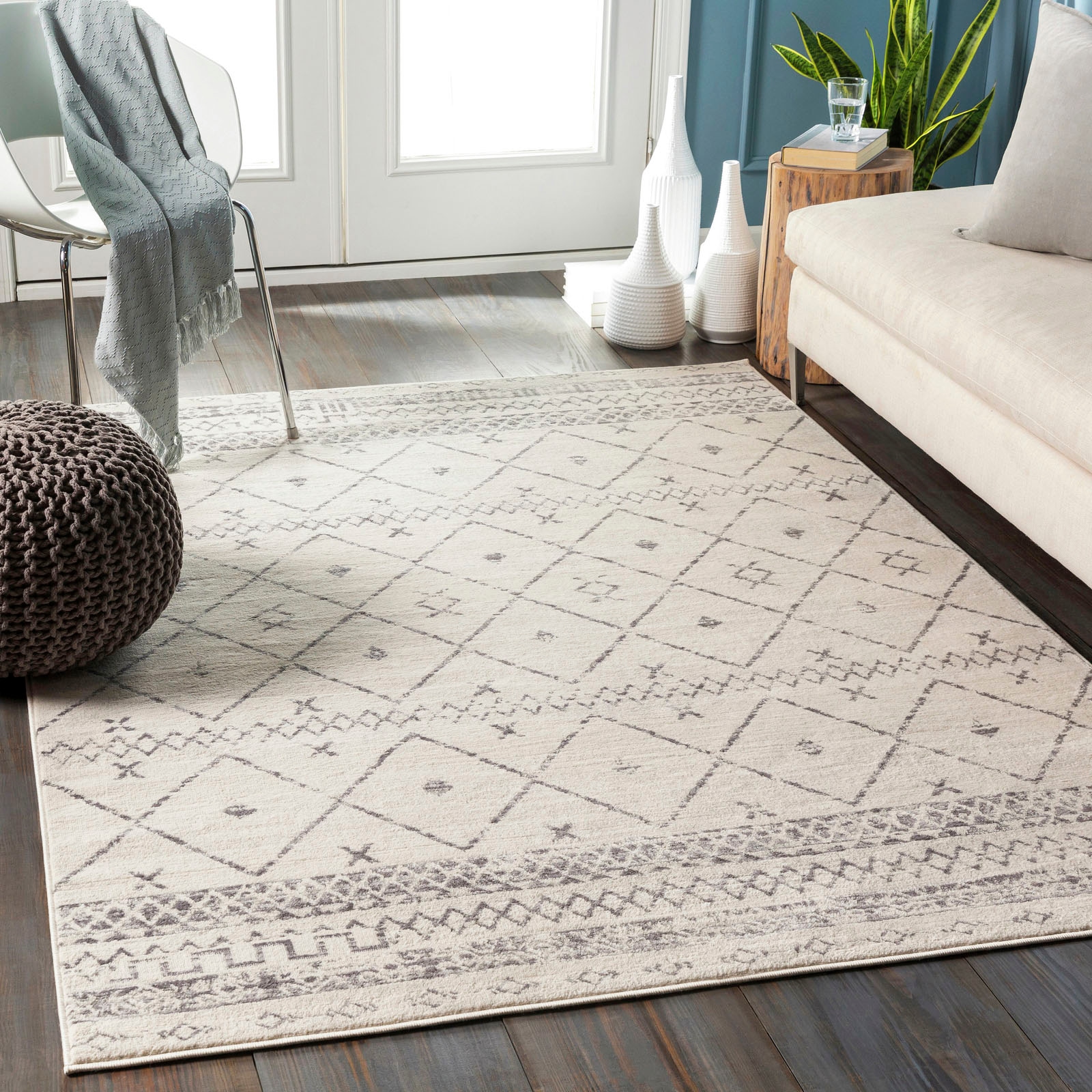 Image of Livabliss Teppich "LIMA" rechteckig 9 mm Höhe Berber, Ethnisch Boho Kurzflor Wohnzimmerteppich, Schlafzimmer