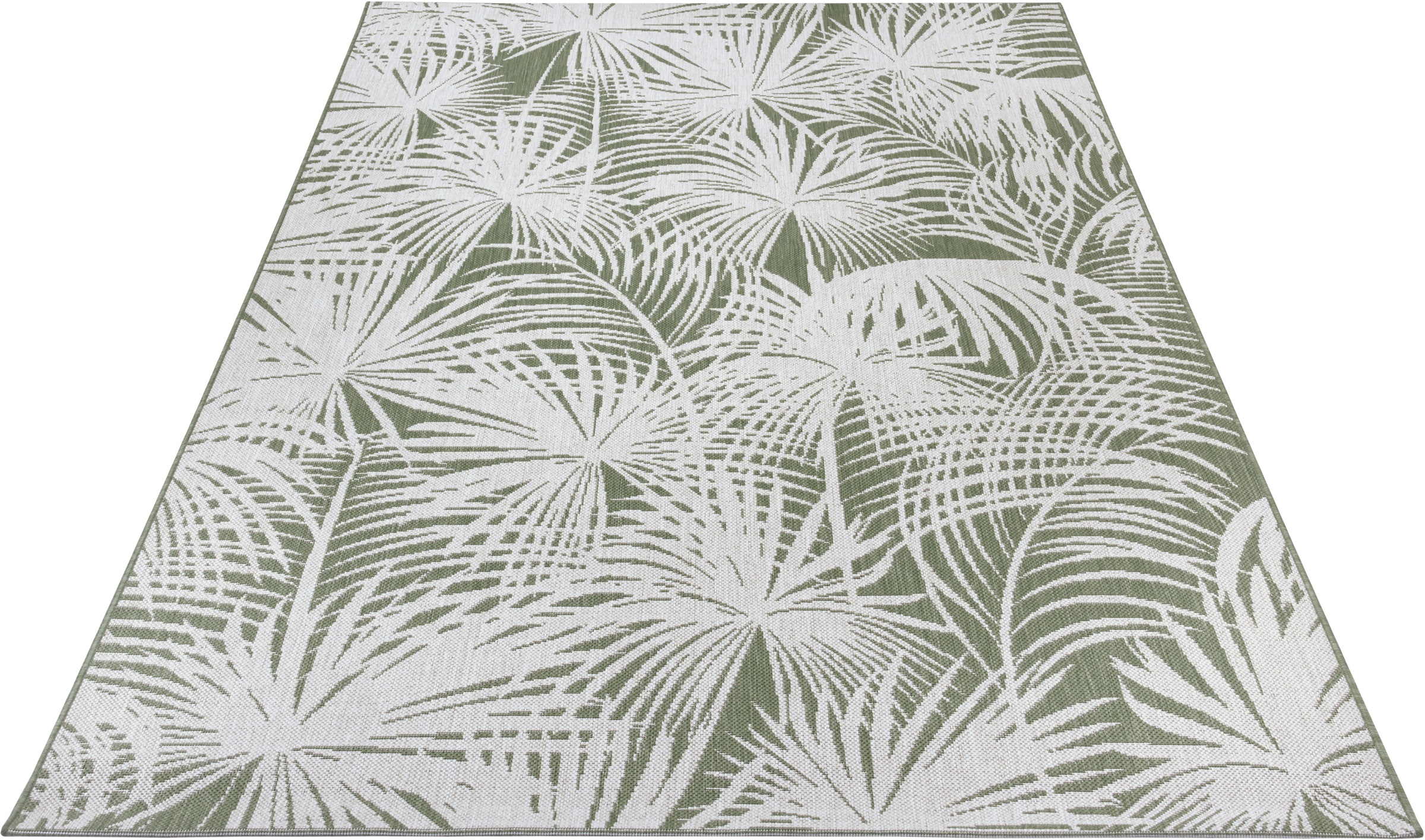 Image of NORTHRUGS Outdoorteppich »Lagosi«, rechteckig, 3 mm Höhe, In-und Outdoor geeignet, Florales Design, ​Wohnzimmer, Balkon, Terrasse, Garten, Robust, Pflegeleicht, Flachgewebe bei Ackermann Versand Schweiz