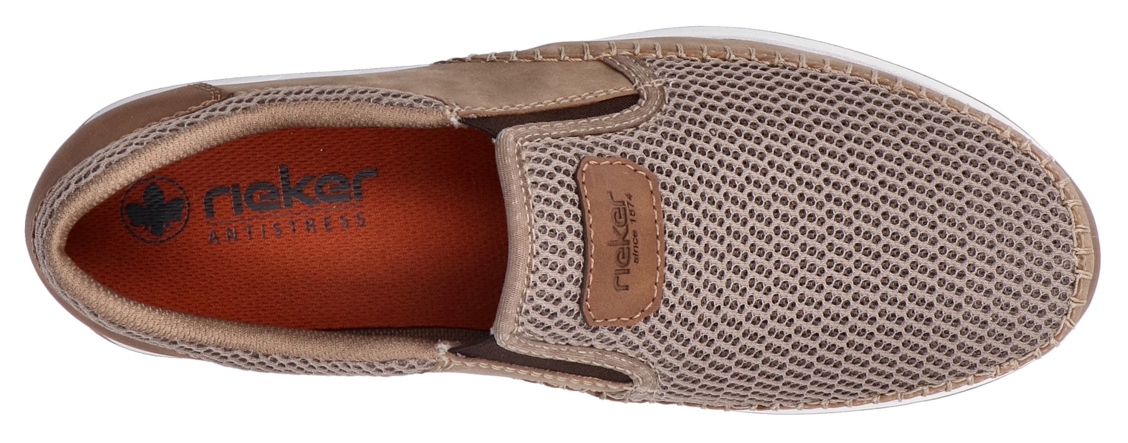 Rieker Slipper  Sneaker slip-on, chaussure à enfiler avec inserts stretch