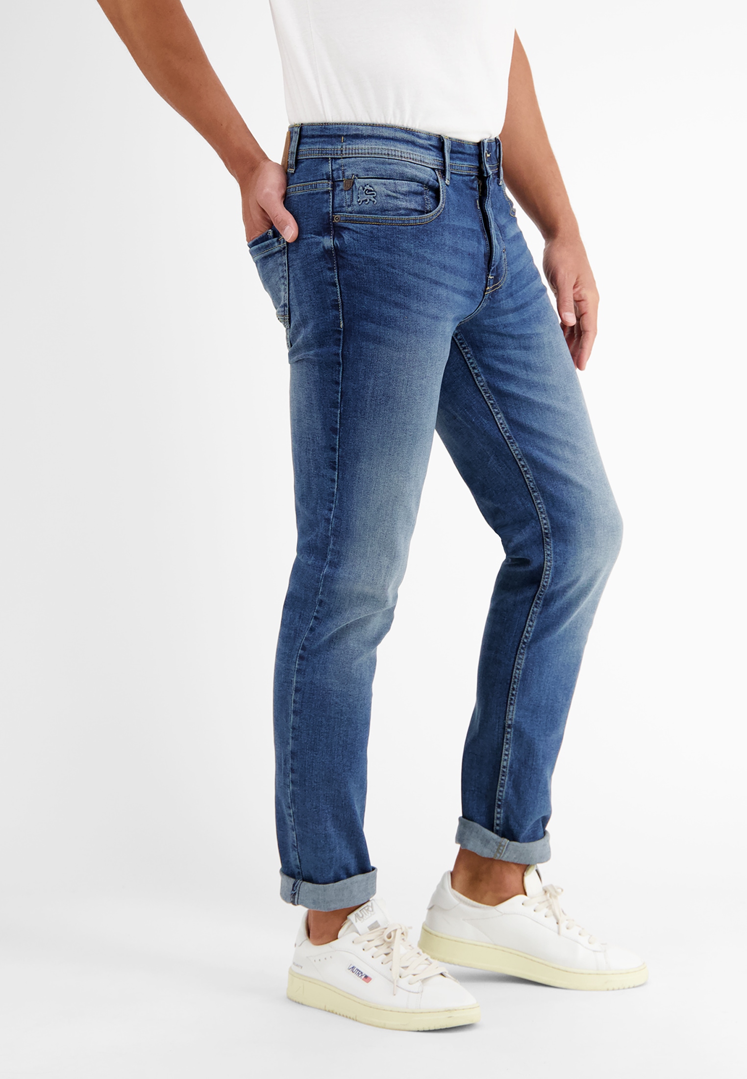 LERROS Relaxhose »LERROS BAXTER 5-Pocket-Denim im Used-Look, RELAXED FIT«