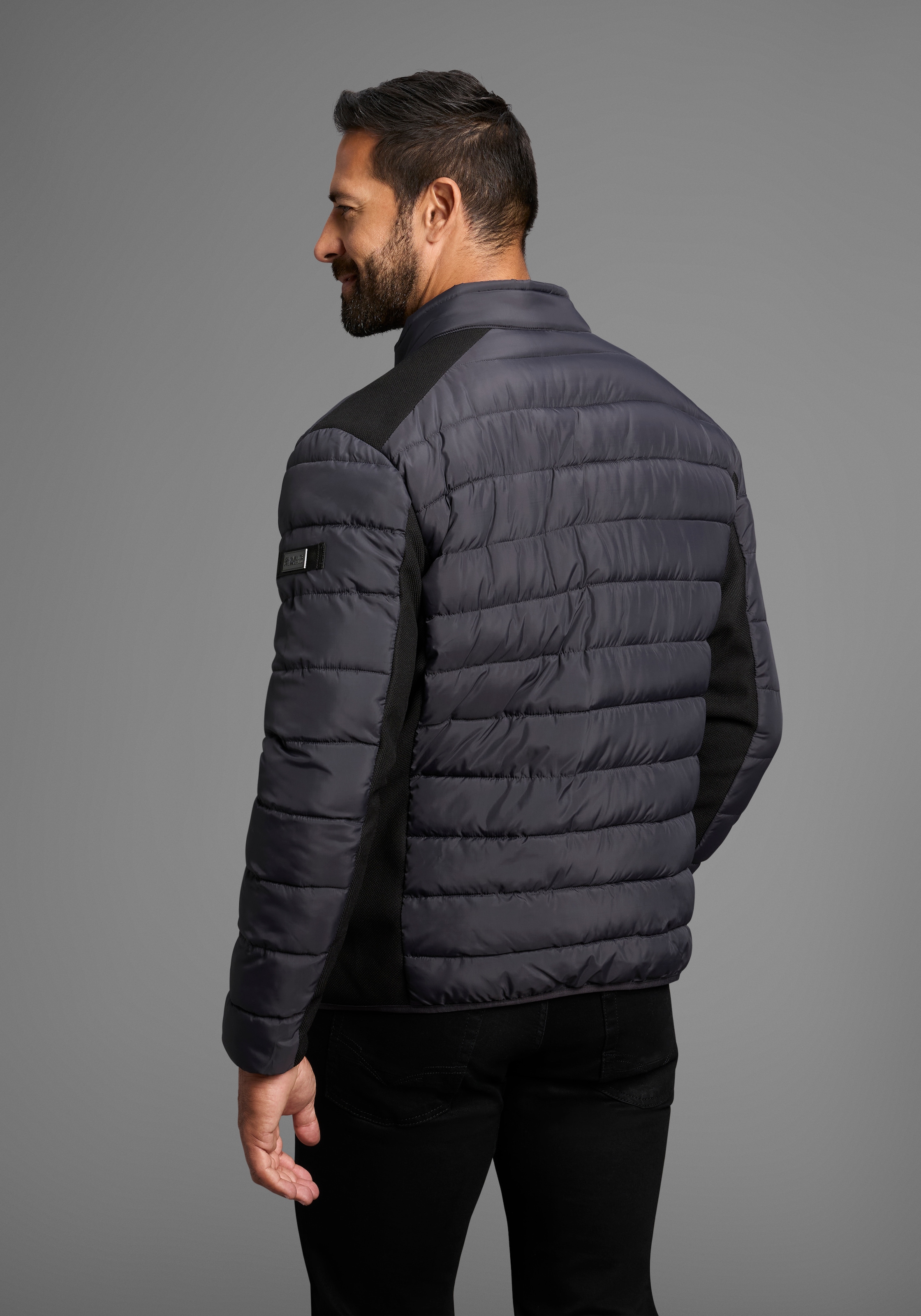Man's World Steppjacke, ohne Kapuze, mit Reissverschlusstaschen, mit Brusttasche, mit Innentaschen