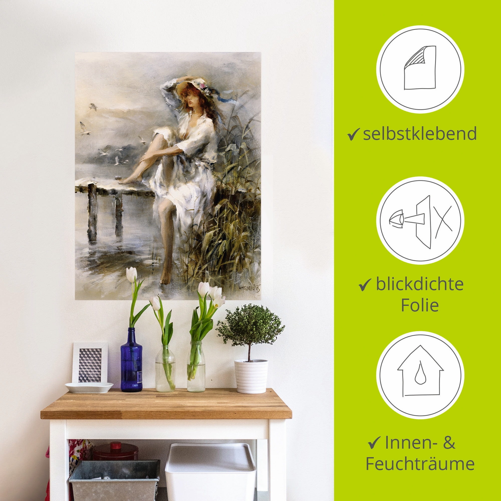 Artland Wandbild »Wasserseite«, Frau, (1 St.), als Leinwandbild, Poster, Wandaufkleber in verschied. Grössen