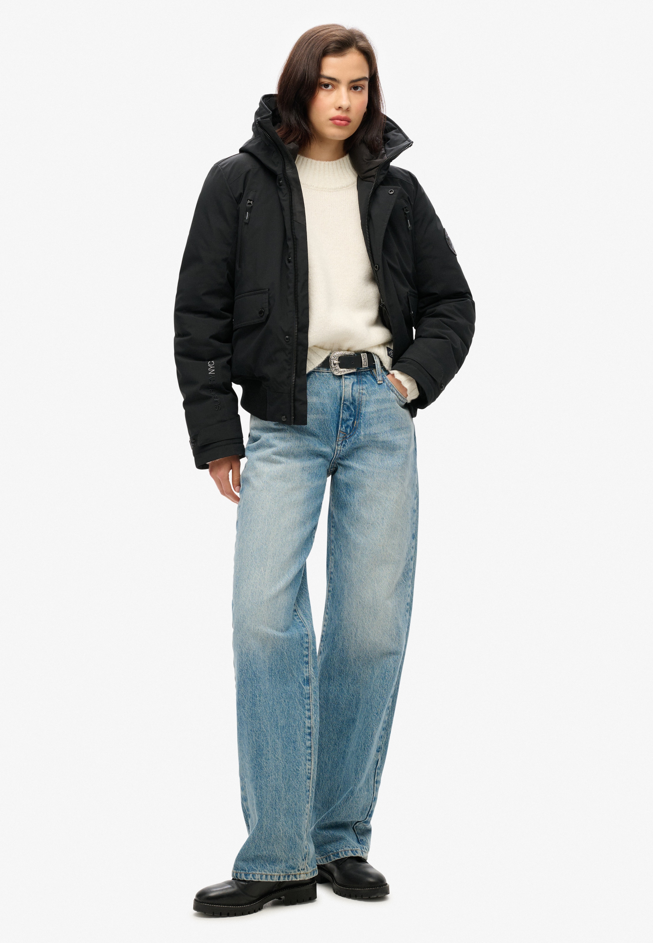 Superdry Veste bomber »CITY PADDED BOMBER JACKET« sans capuche Materialmix, regular fit