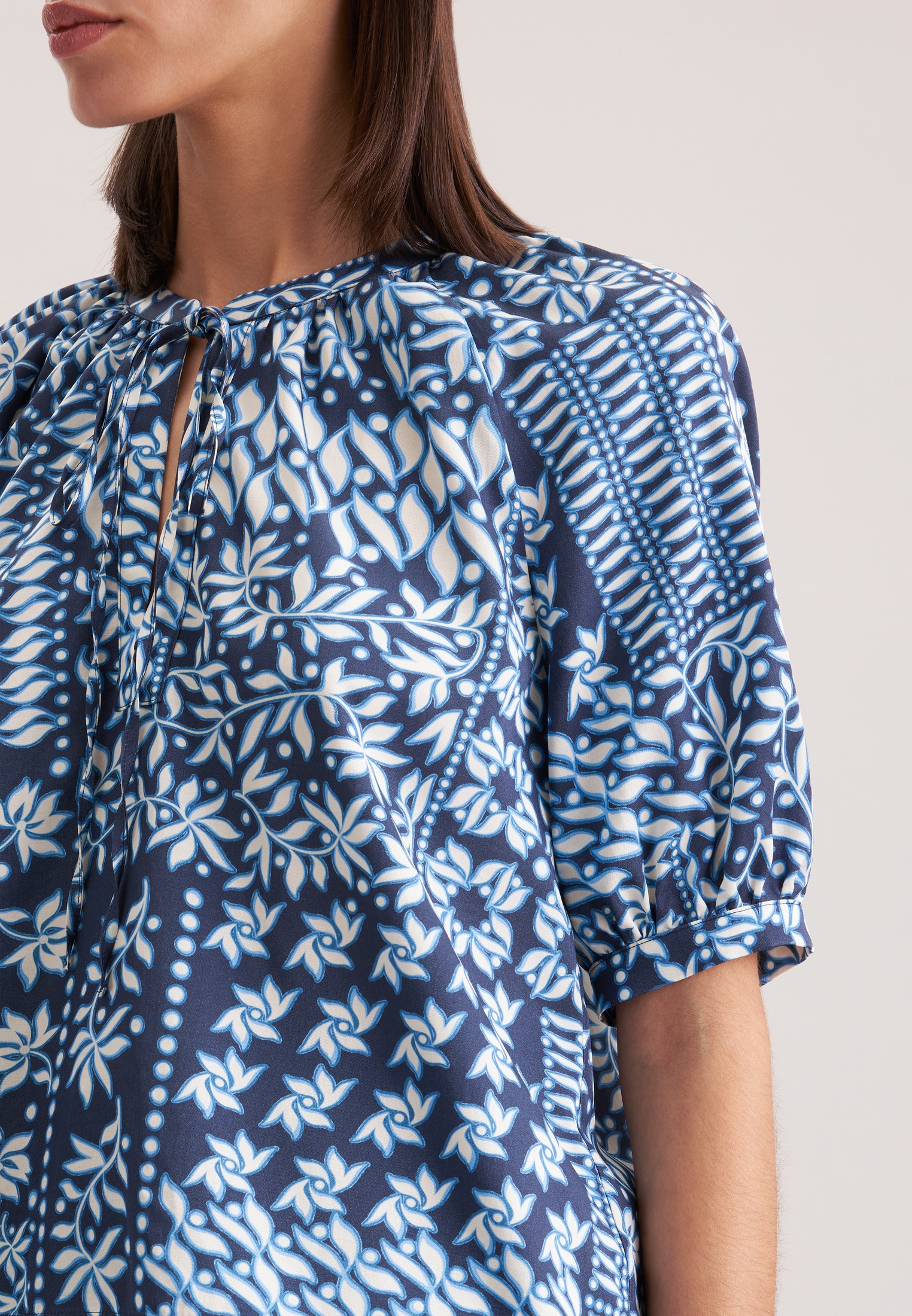 seidensticker Klassische Bluse »Schwarze Rose« Tunika Druck