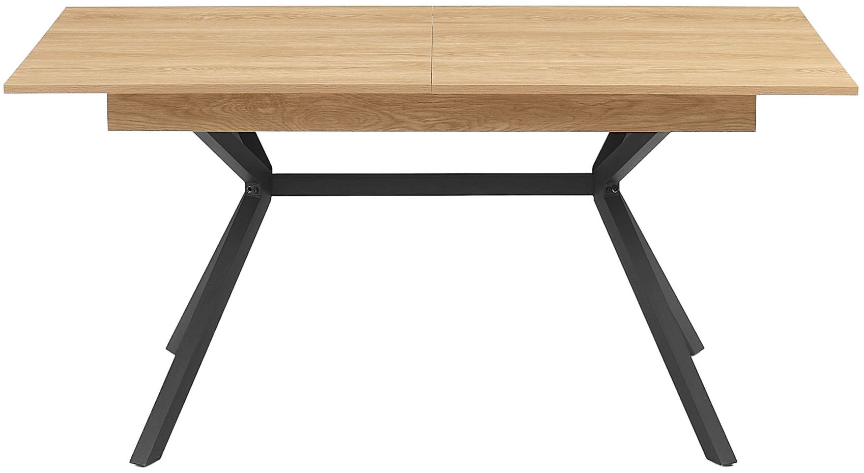 GOODproduct Ensemble de salle à manger »Vendy, Esstisch ausziehbar plus 6 Freischwinger« Set, Esstisch ausziehbar 160 - 210 cm plus 6 Esszimmerstühle, 7 cuis tlg. pflegeleichte Strukturstoff-Stühle, 3D-Steppung, ausziehbarer Tisch