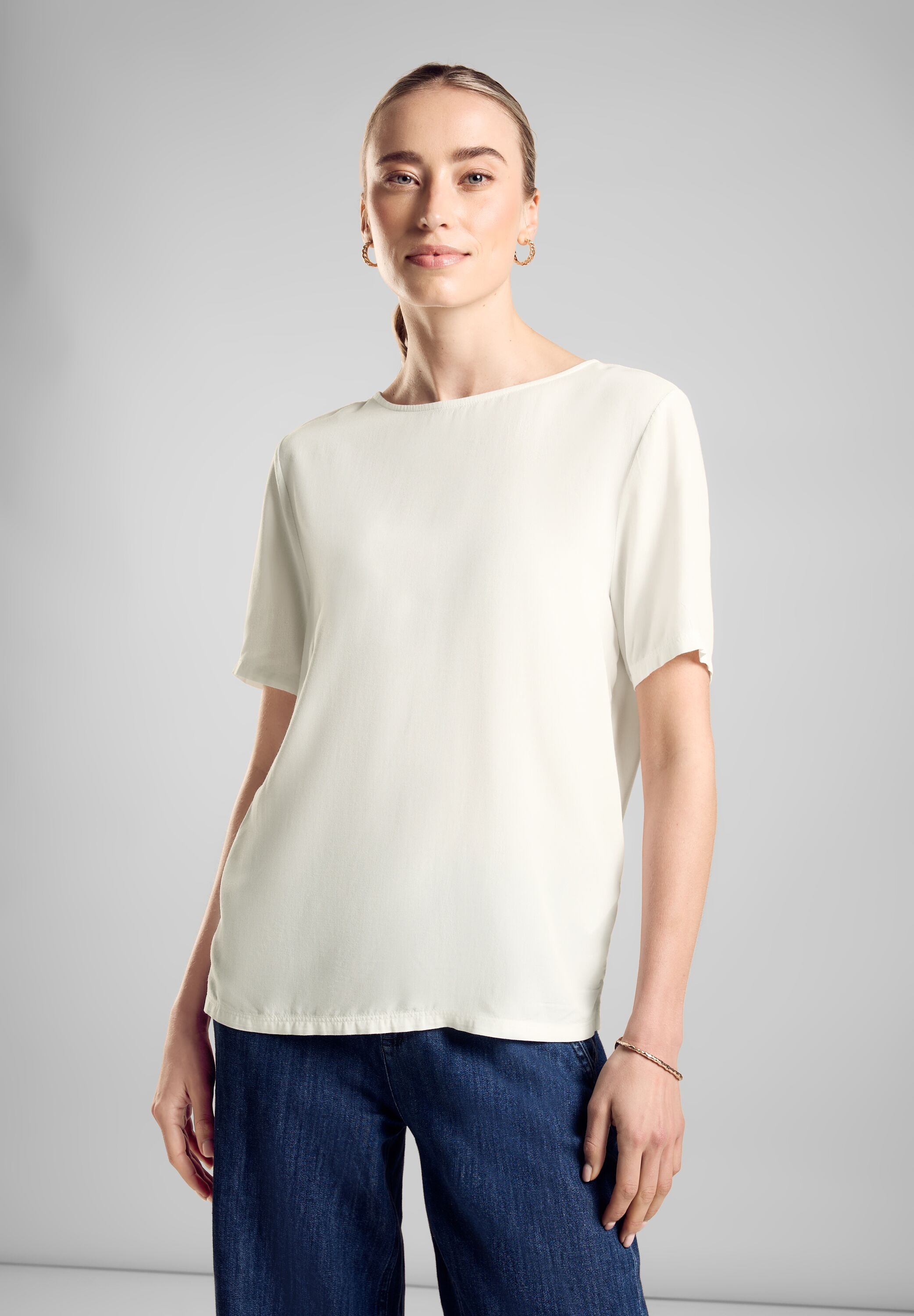 Image of STREET ONE Rundhalsshirt mit Bändern am Rücken