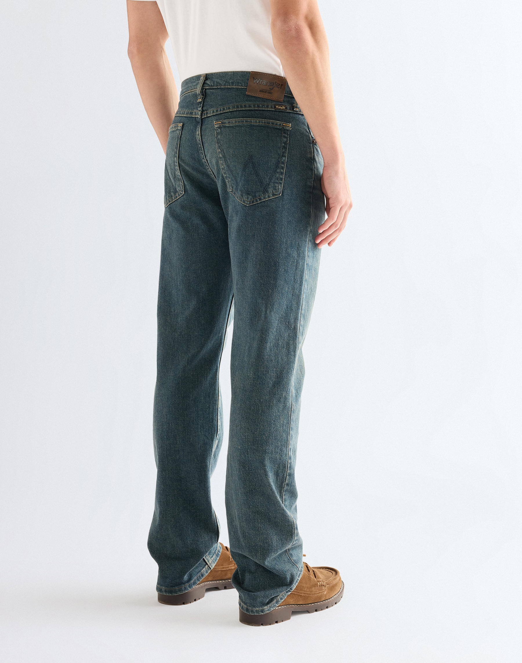 Wrangler Straight-Jeans aus elastischer Baumwollmischung