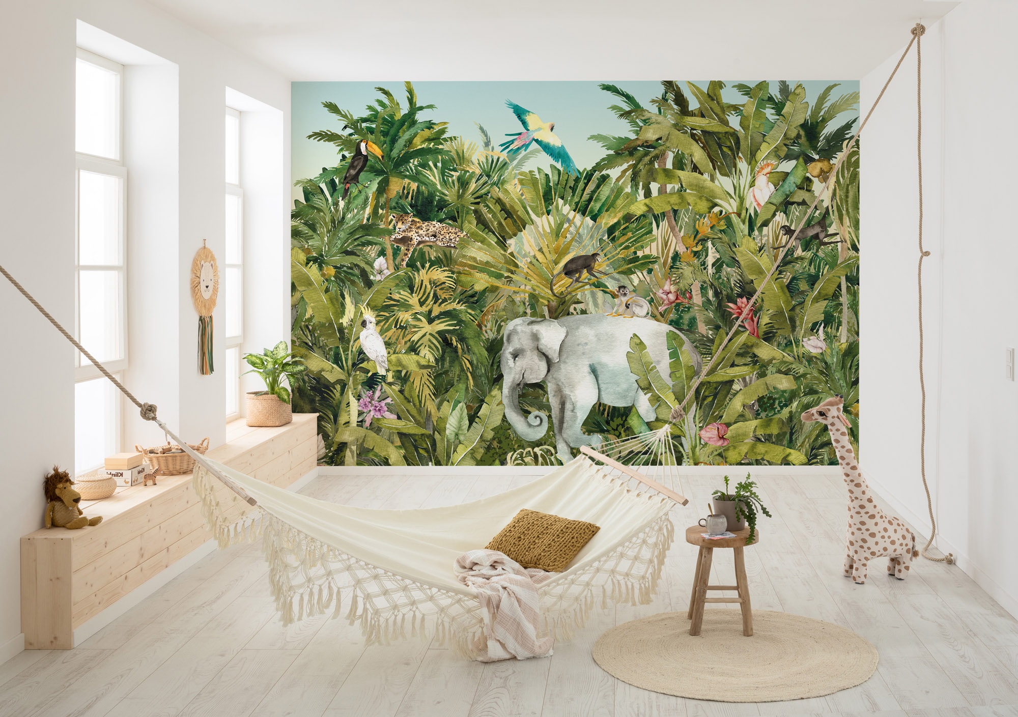 Image of Komar Fototapete "Jungle Expedition" bedruckt glatt 350 x 250 cm (Breite x Höhe) - Tapete, Vlies, Wohnzimmer, Schlafzimmer