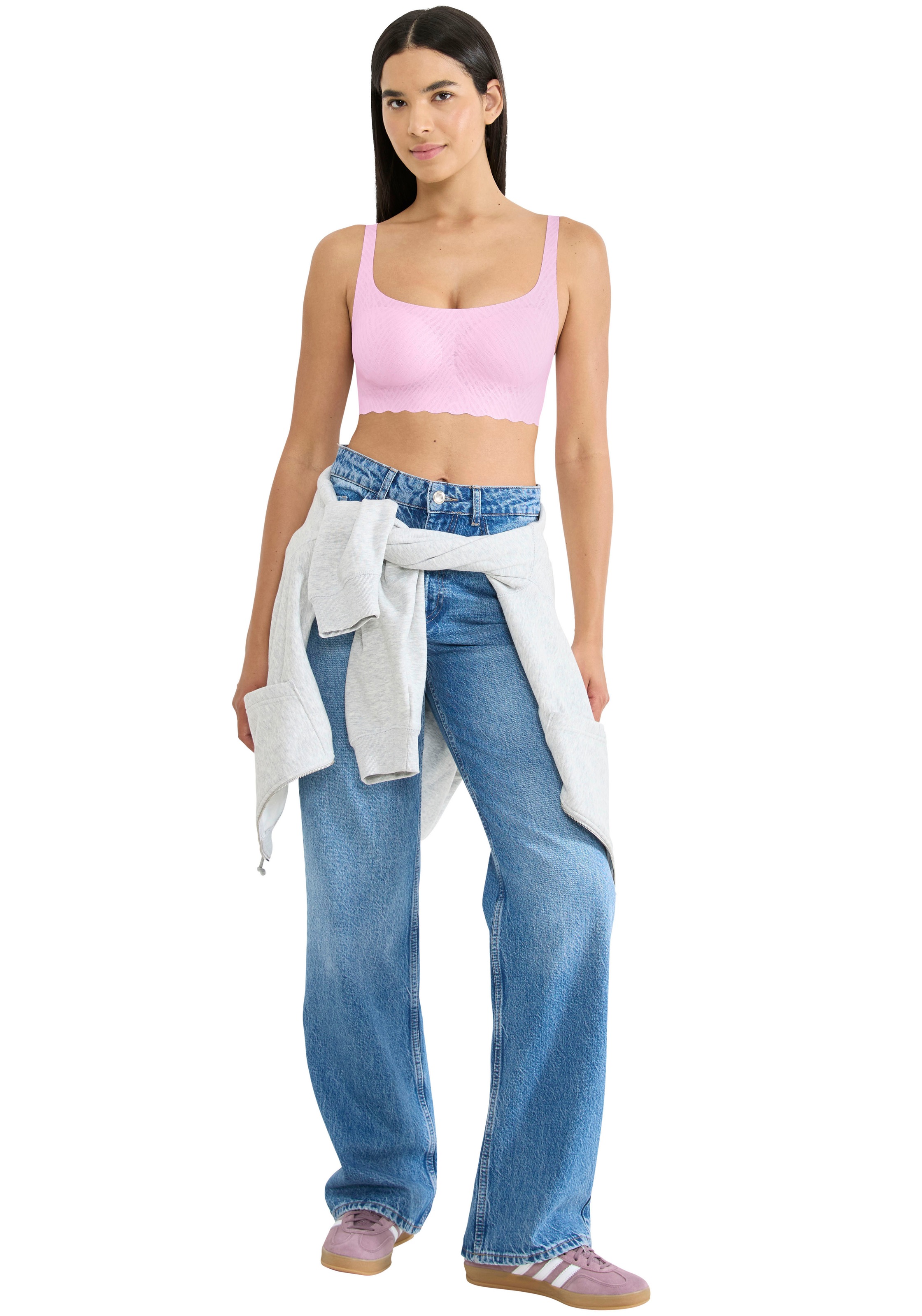 sloggi Bustier »ZERO Feel Bliss Top« unsichtbar mit Spitzenoptik