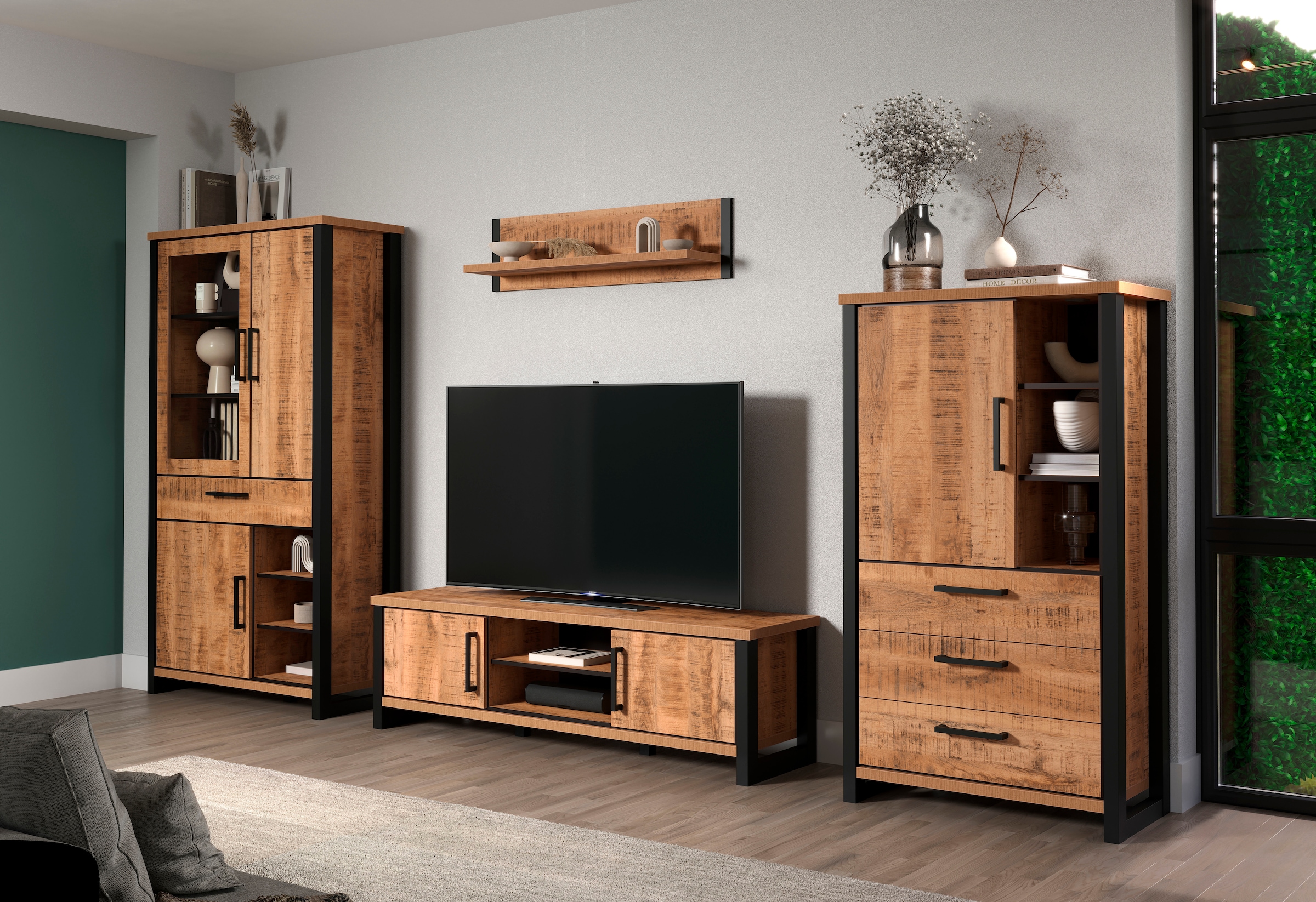 Home affaire Wohnwand »Elda« Komplett-Set, 4 Stk. tlg.