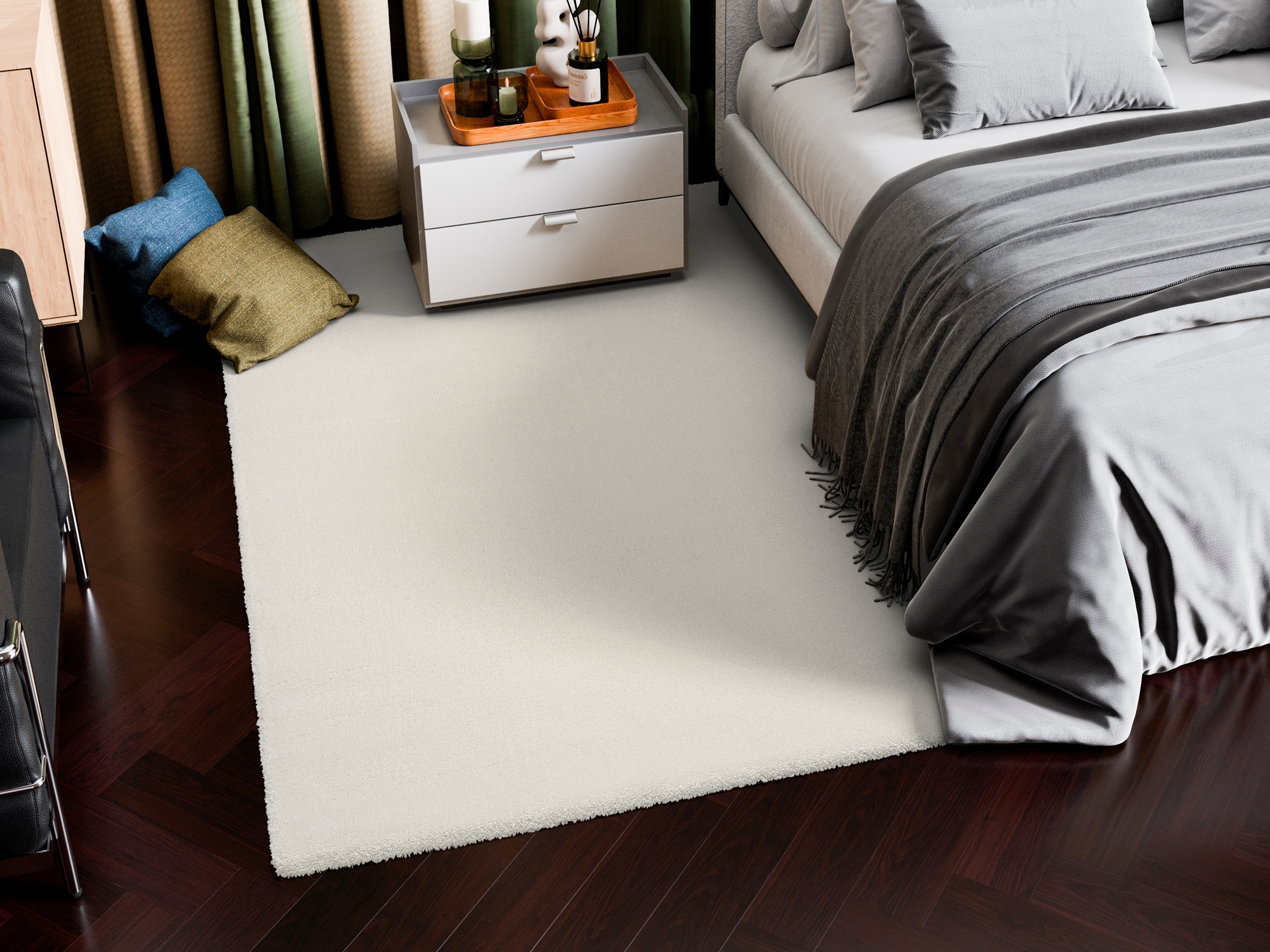 OCI DIE TEPPICHMARKE Teppich »KOMFORT , auch als Läufer und in Rund« rechteckig 20 mm Höhe Uni - Hochflor, Langflor, Shaggy, maschinengewebt, robust