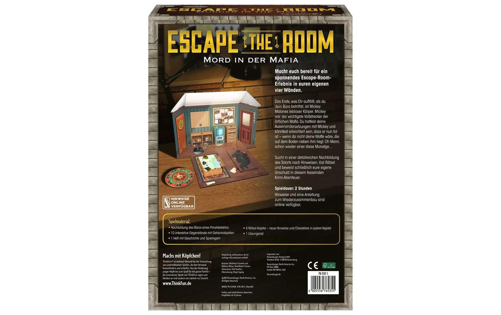 Thinkfun® Spiel »Escape the Room – Mord in der Mafia«