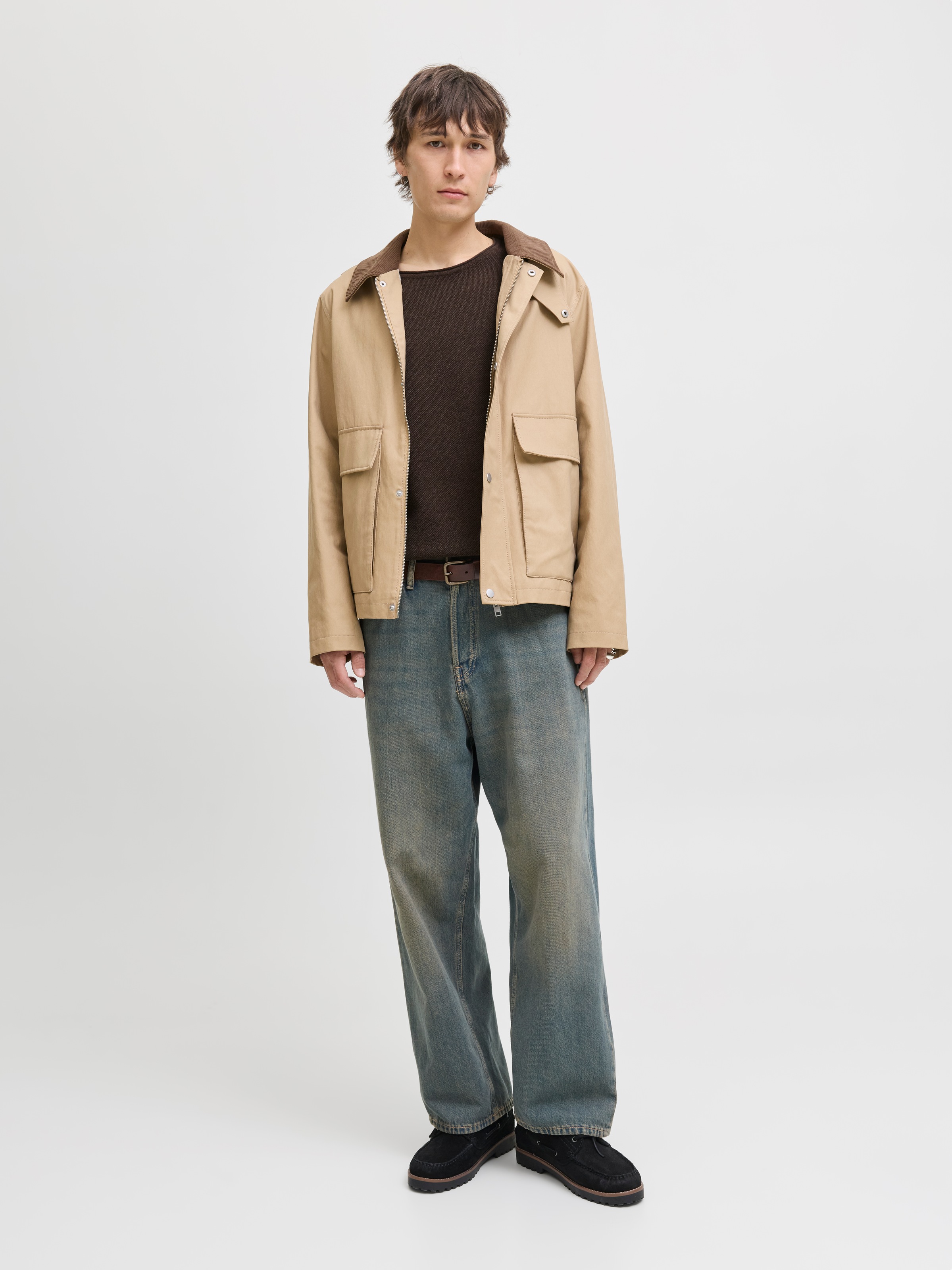 Jack & Jones Rundhalspullover »JJEHILL KNIT CREW NECK NOOS«, aus Strukturstrick