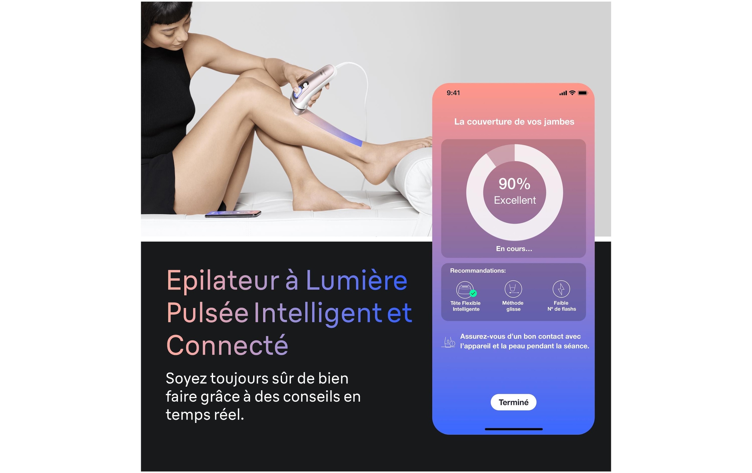 Braun Épilateur IPL »Skin i-expert Pro IPL PL7431« 400.000 Lichtimpulse mit kostenloser App, 4 smarte Aufsätze, Tasche