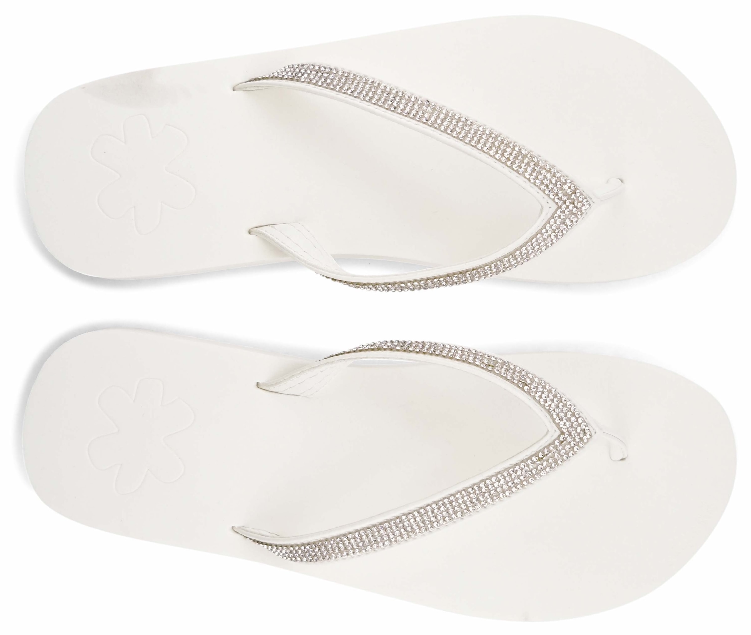 Flip Flop Zehentrenner »flip*«, Sommerschuh, Schlappen, Poolsildes mit funkelnden Riemchen