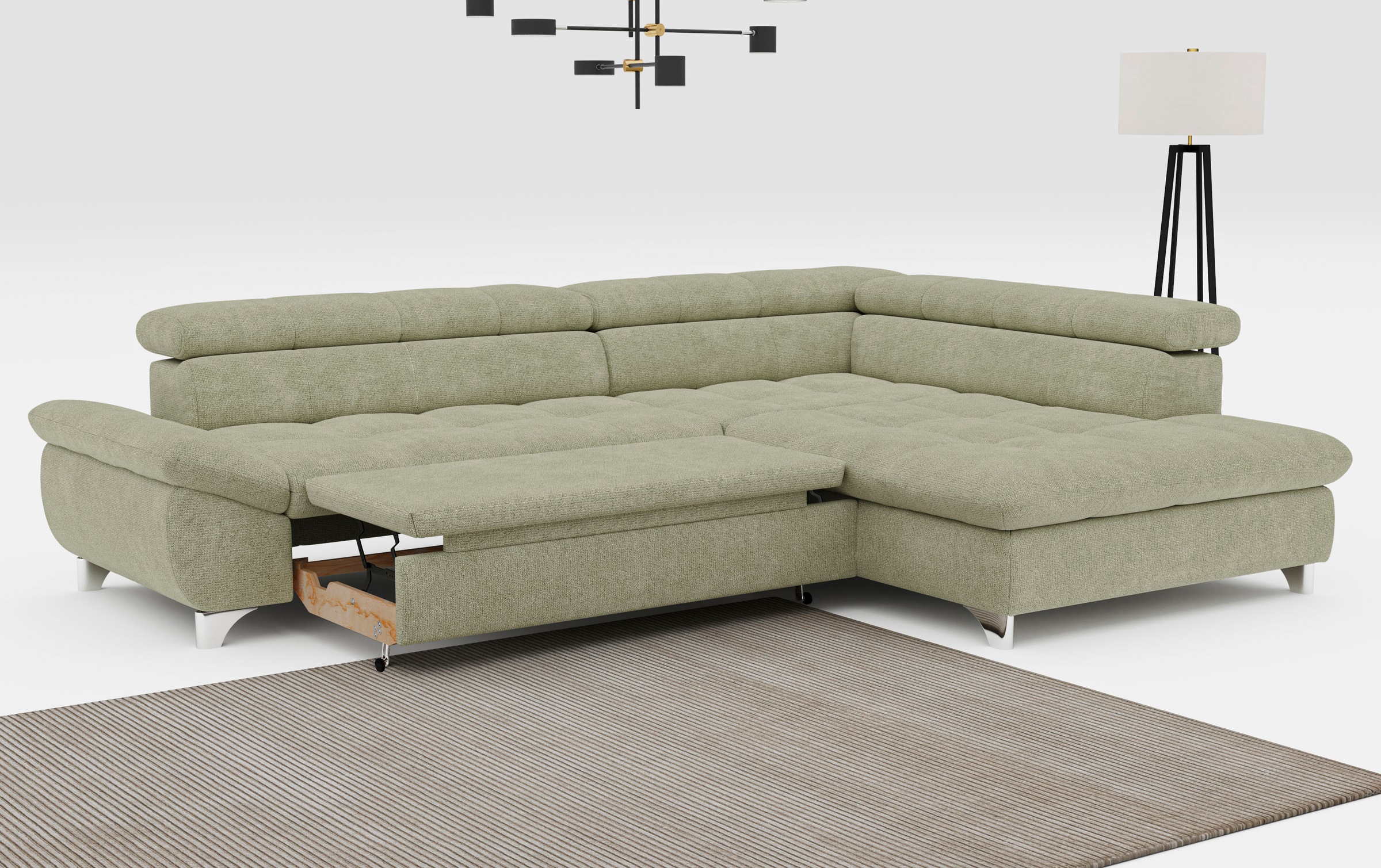COTTA Ecksofa »Gemini L-Form«, mit Kopfteilverstellung, wahlweise mit Bettfunktion